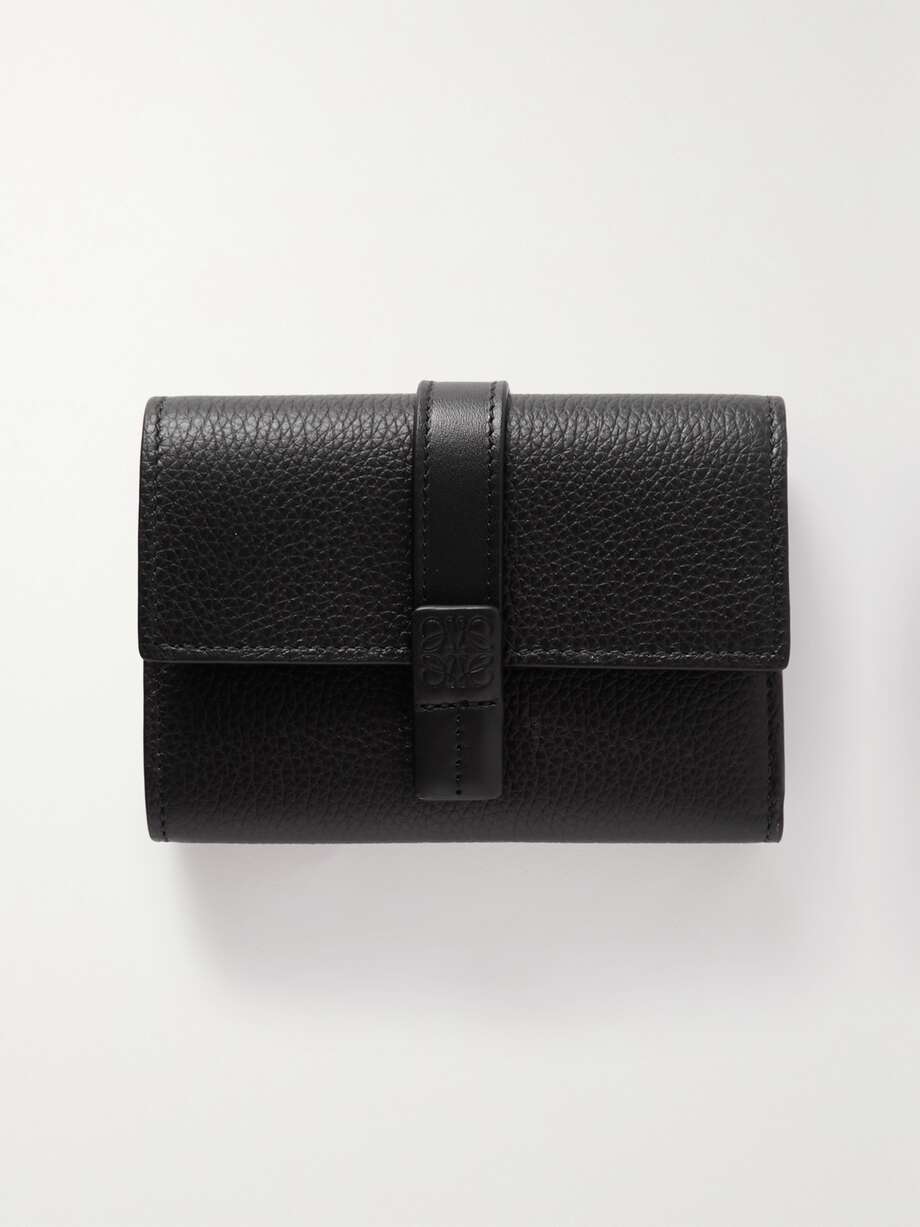 LOEWE 纹理皮革光滑皮革钱包 | NET-A-PORTER