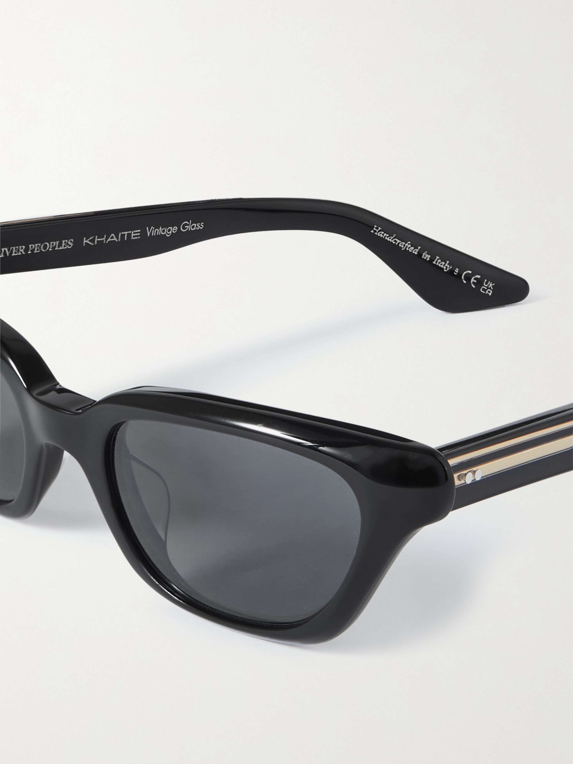 OLIVER PEOPLES + Khaite cat-eye acetate and gold-tone sunglasses