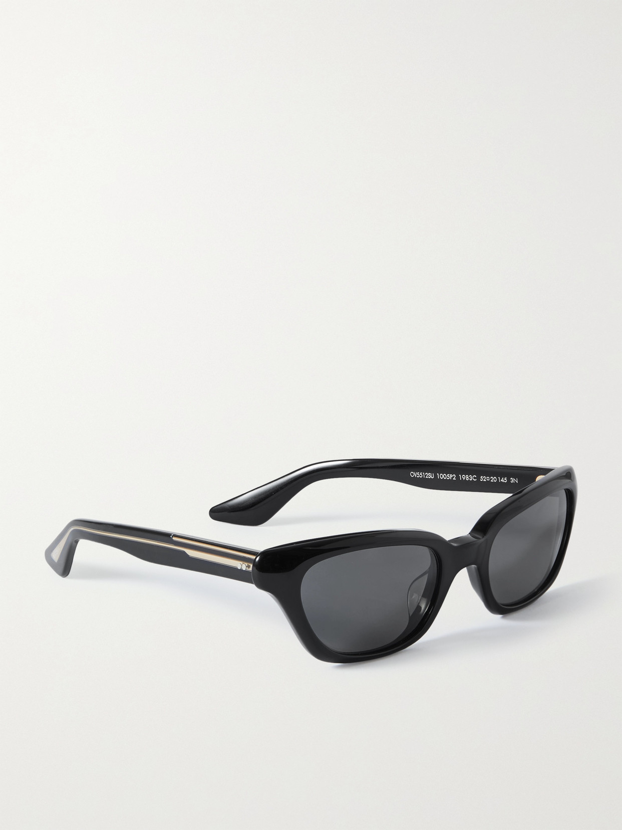 Oliver Peoples + Khaite 1983c Cat-eye Acetate And Gold-tone Sunglasses In Black