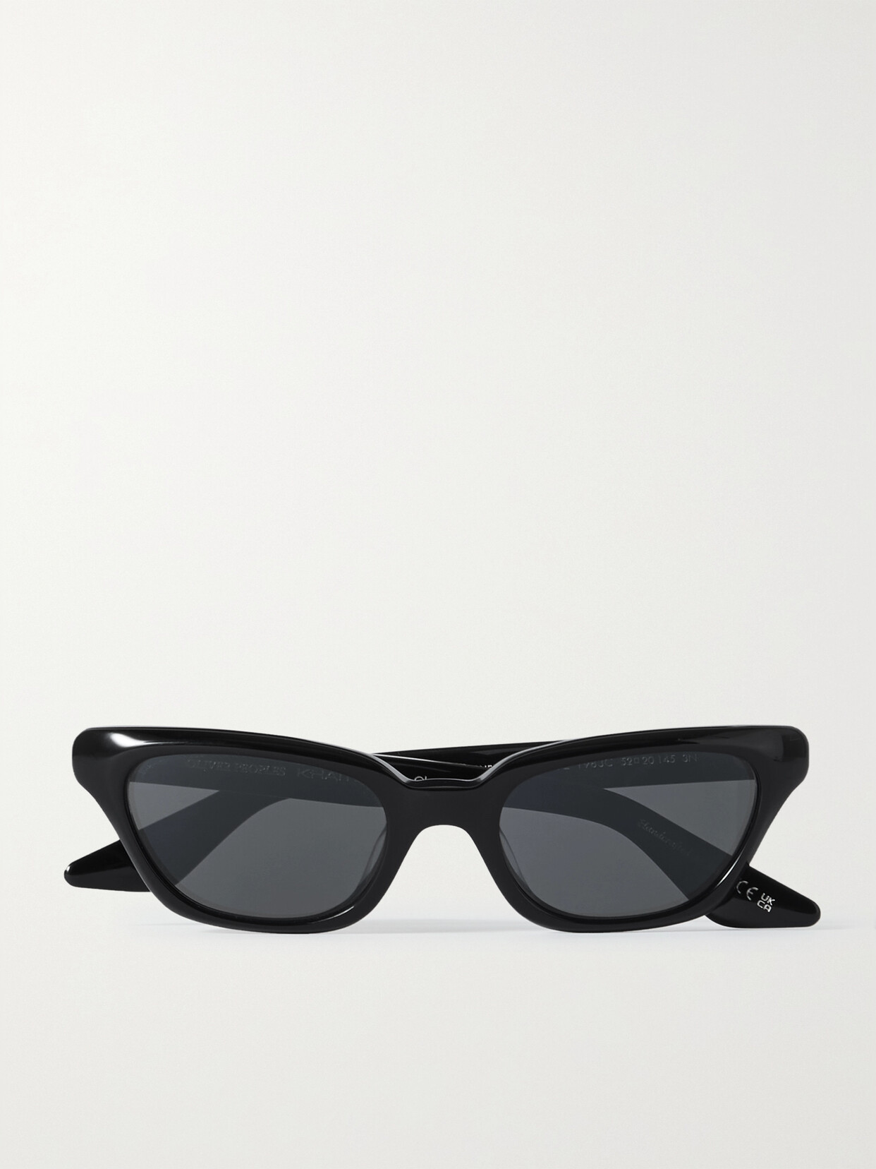 Oliver Peoples + Khaite 1983c Cat-eye Acetate And Gold-tone Sunglasses In Black