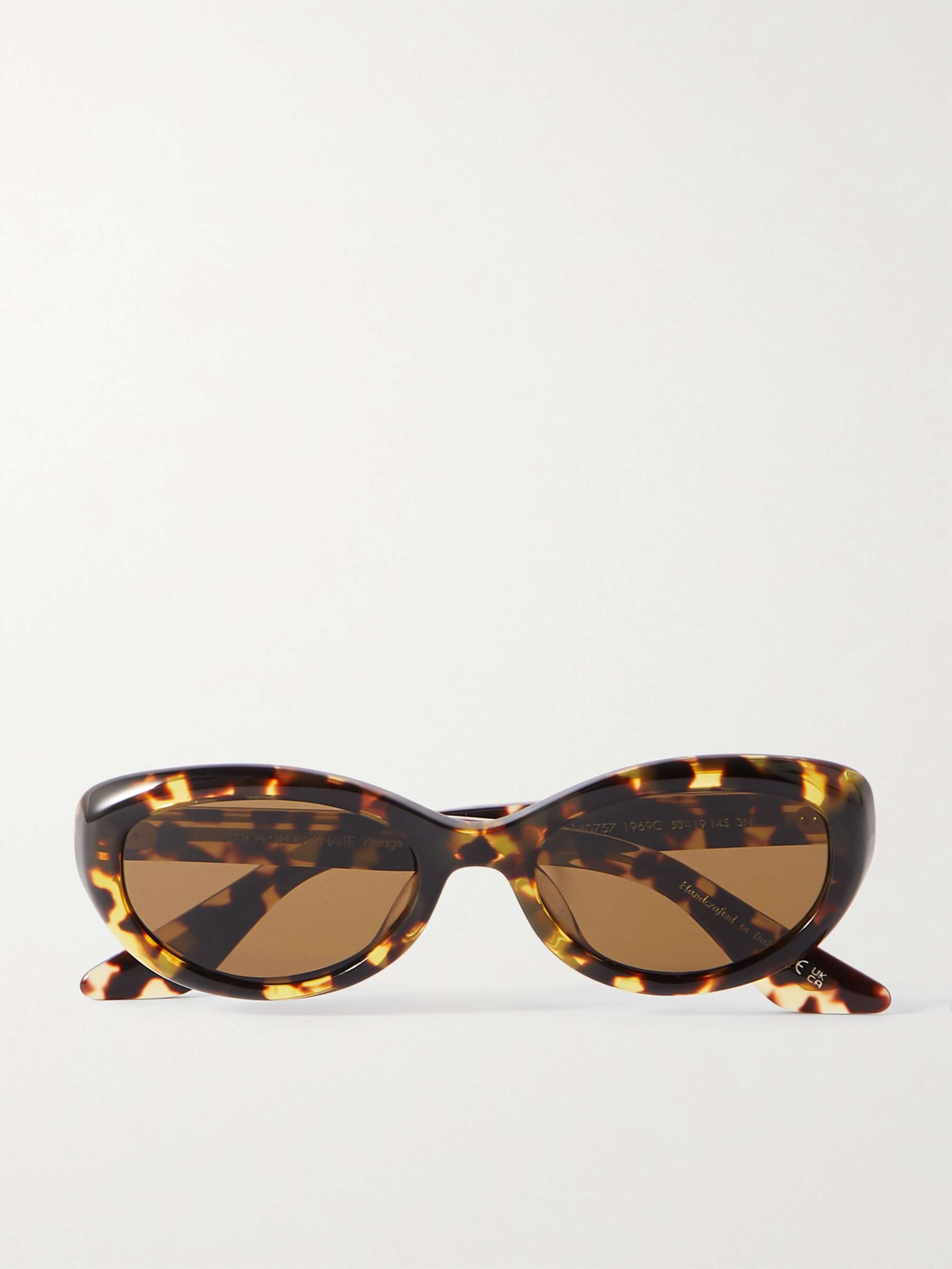 OLIVER PEOPLES + Khaite 1969 oval-frame tortoiseshell acetate ...