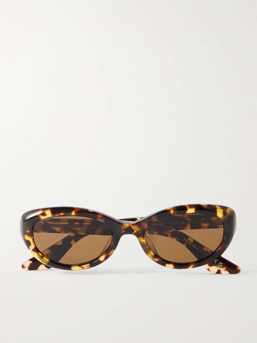 Oliver Peoples + Khaite 1969 Oval-frame Tortoiseshell Acetate Sunglasses