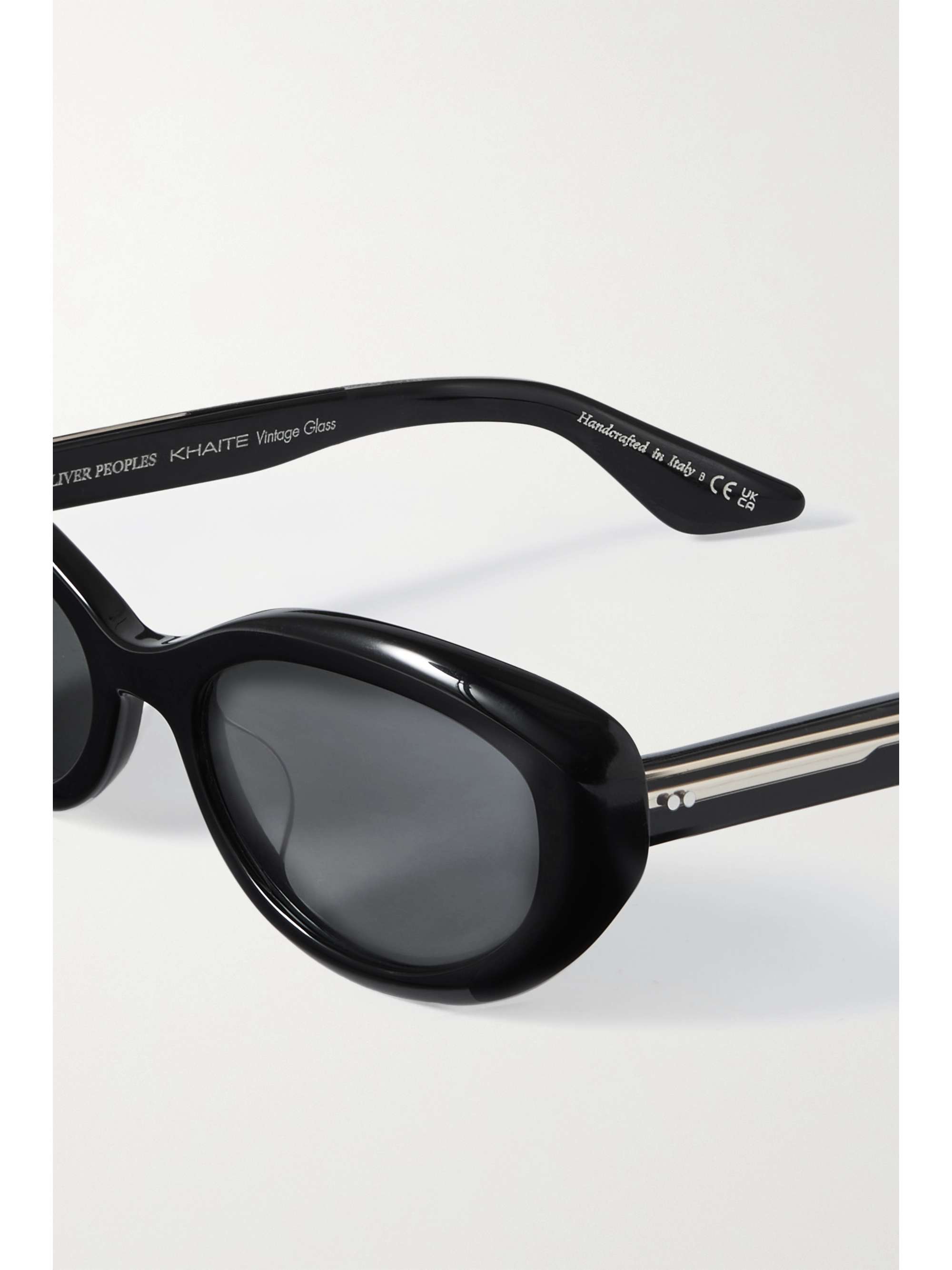 OLIVER PEOPLES + Khaite 1969 oval-frame acetate sunglasses | NET-A-PORTER