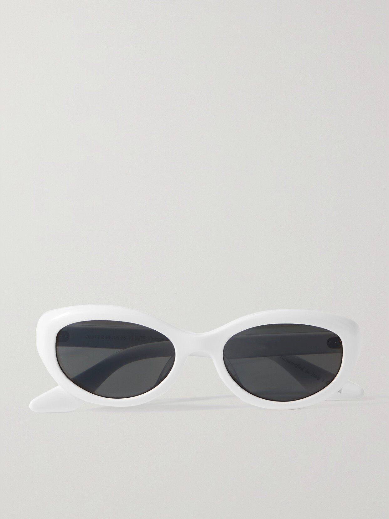 Oliver Peoples + Khaite 1969 Oval-frame Acetate Sunglasses In White