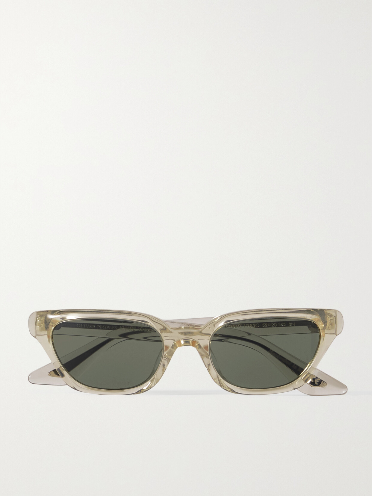 Shop Oliver Peoples + Khaite 1983c Cat-eye Acetate And Silver-tone Sunglasses In Neutrals