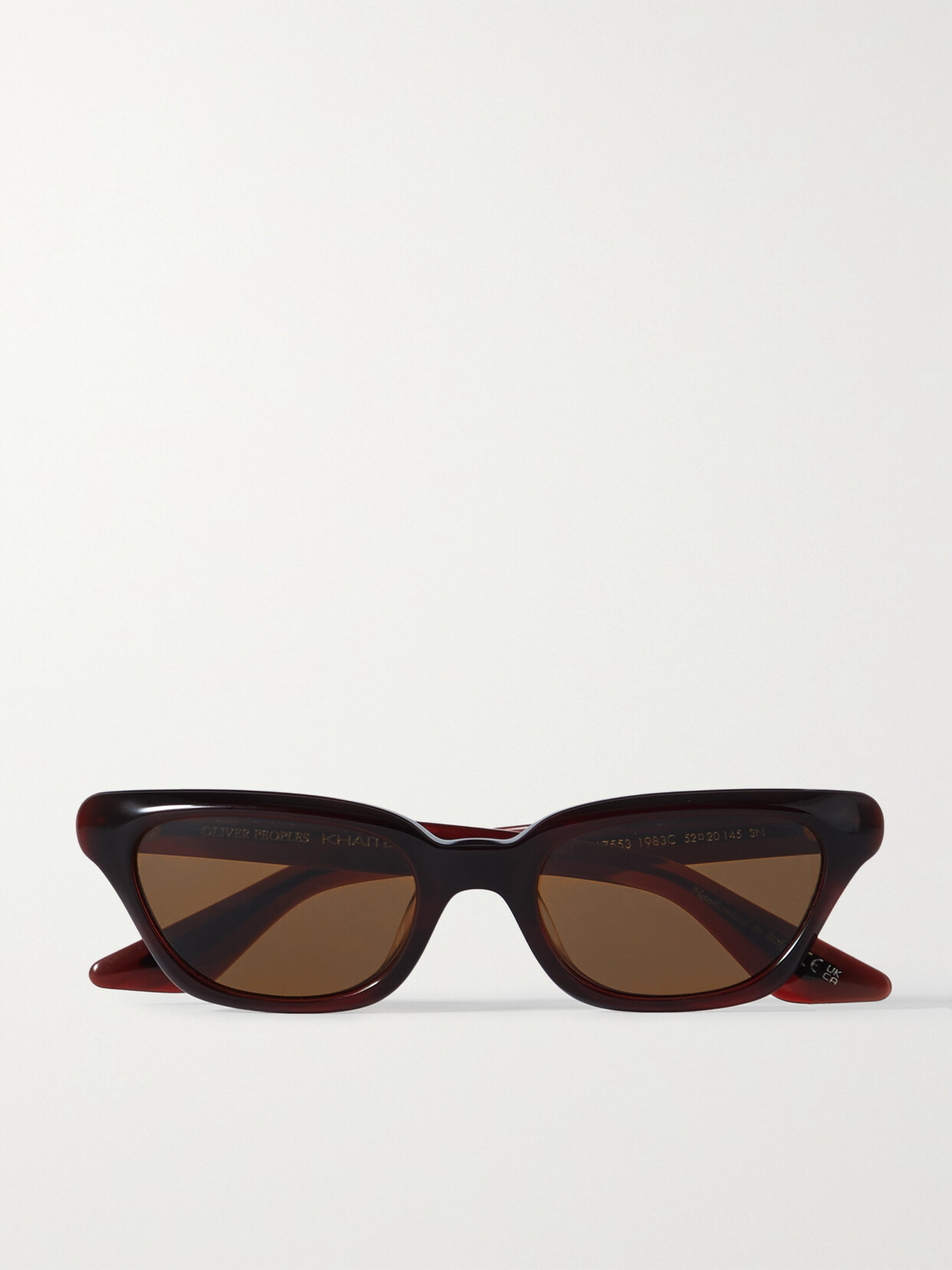 Oliver Peoples - + Khaite Cat-eye Acetate And Gold-tone Sunglasses - Red