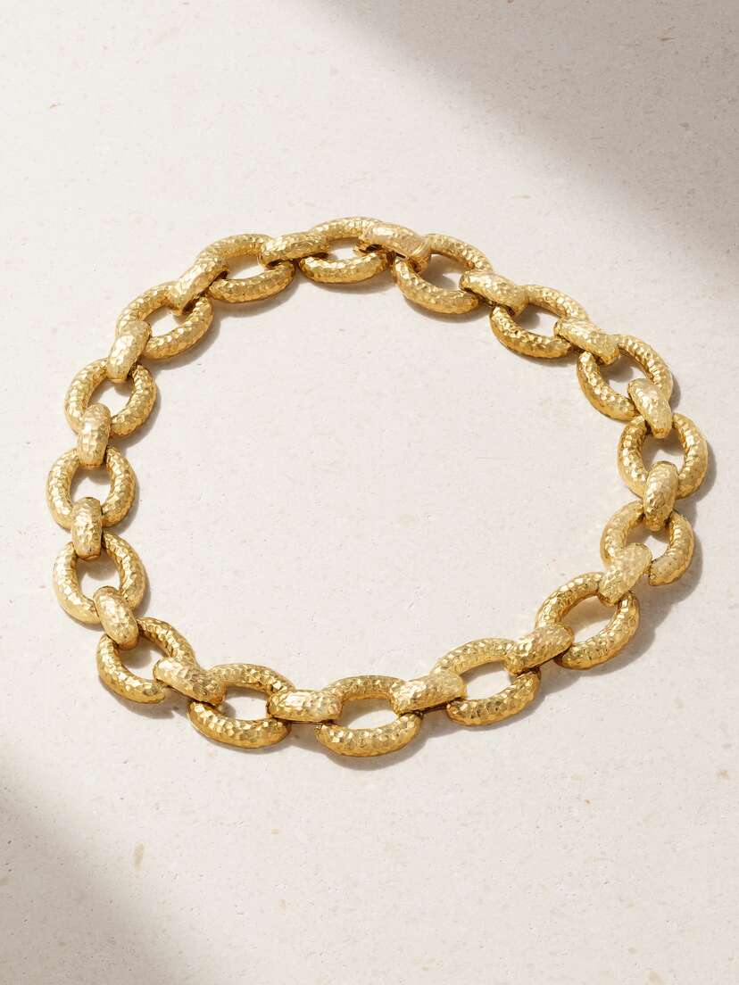 DAVID WEBB Anchor 18-karat Gold Necklace