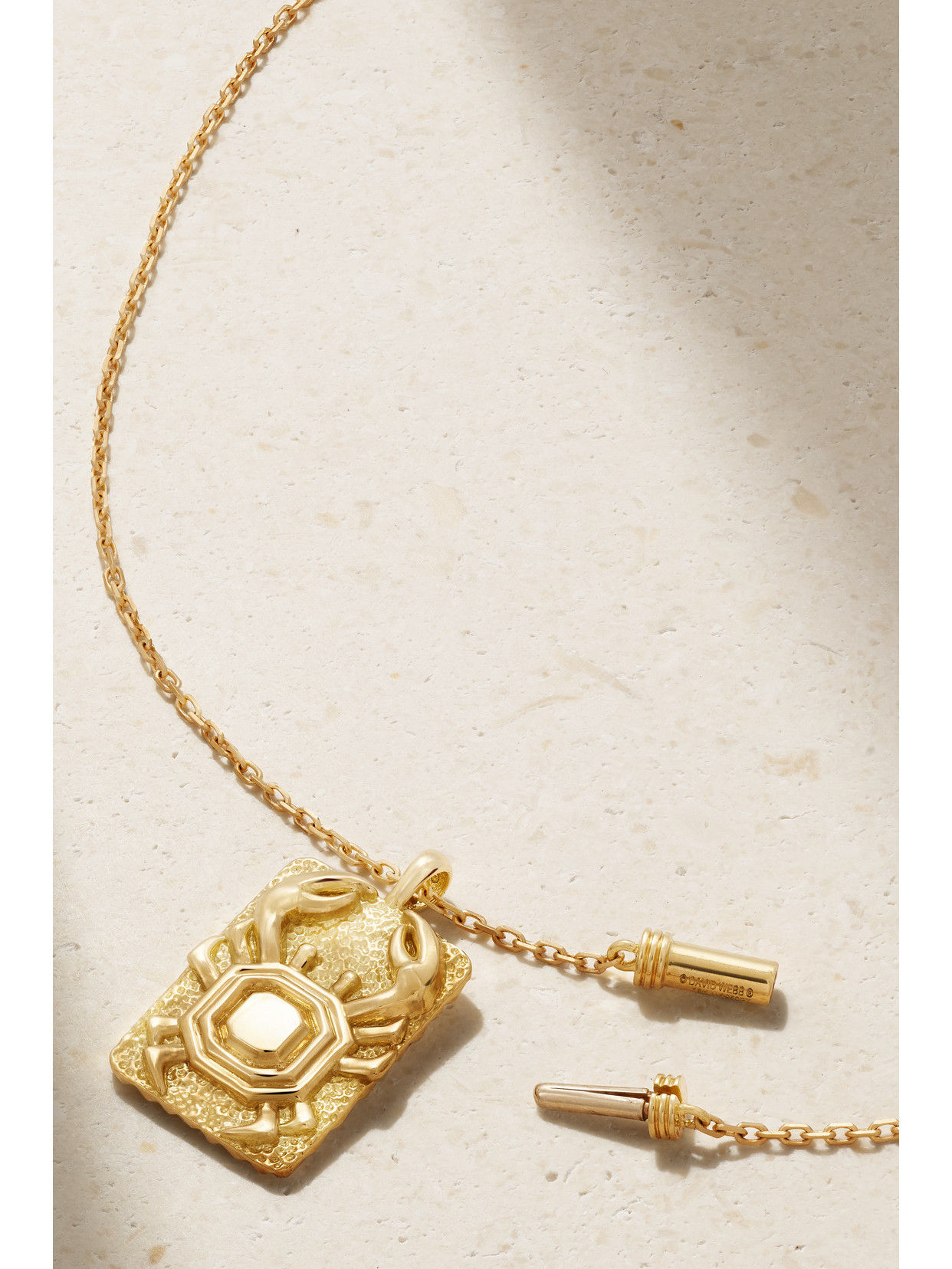 DAVID WEBB ZODIAC 18-KARAT GOLD, PLATINUM AND DIAMOND NECKLACE