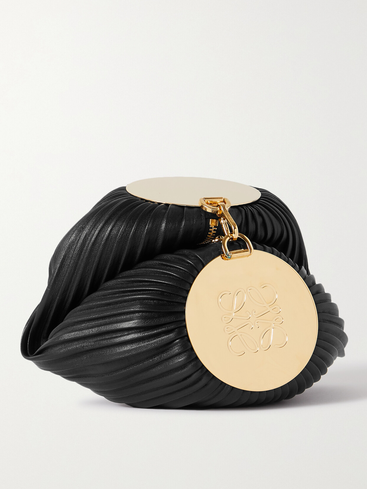 Loewe Bracelet Pleated Leather Shoulder Bag