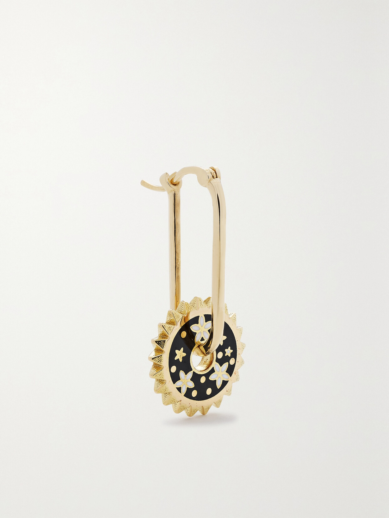 Foundrae Small Blossom 18-karat  And Enamel Single Earring