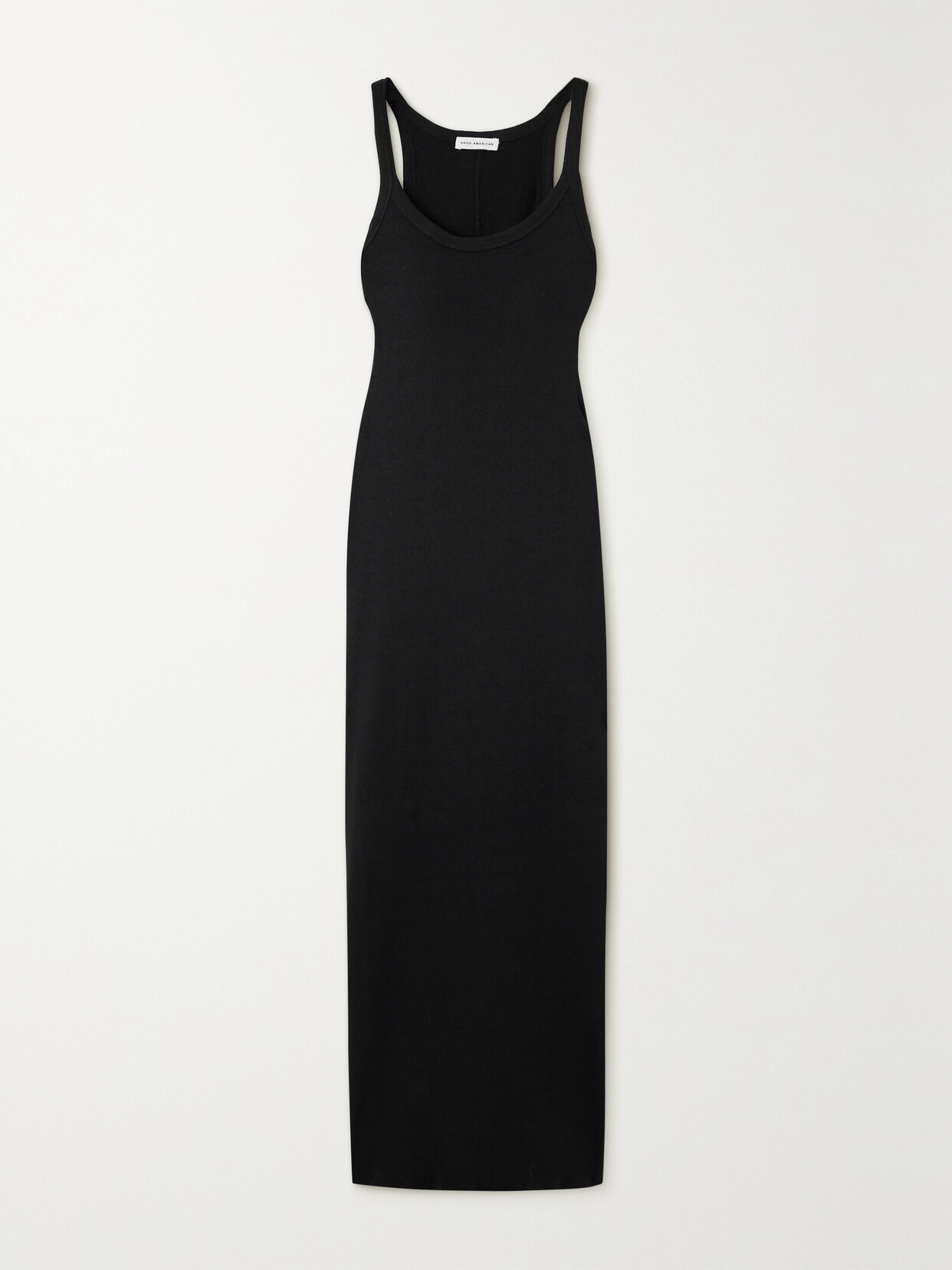 GOOD AMERICAN - Ribbed Stretch-modal Maxi Dress - Black