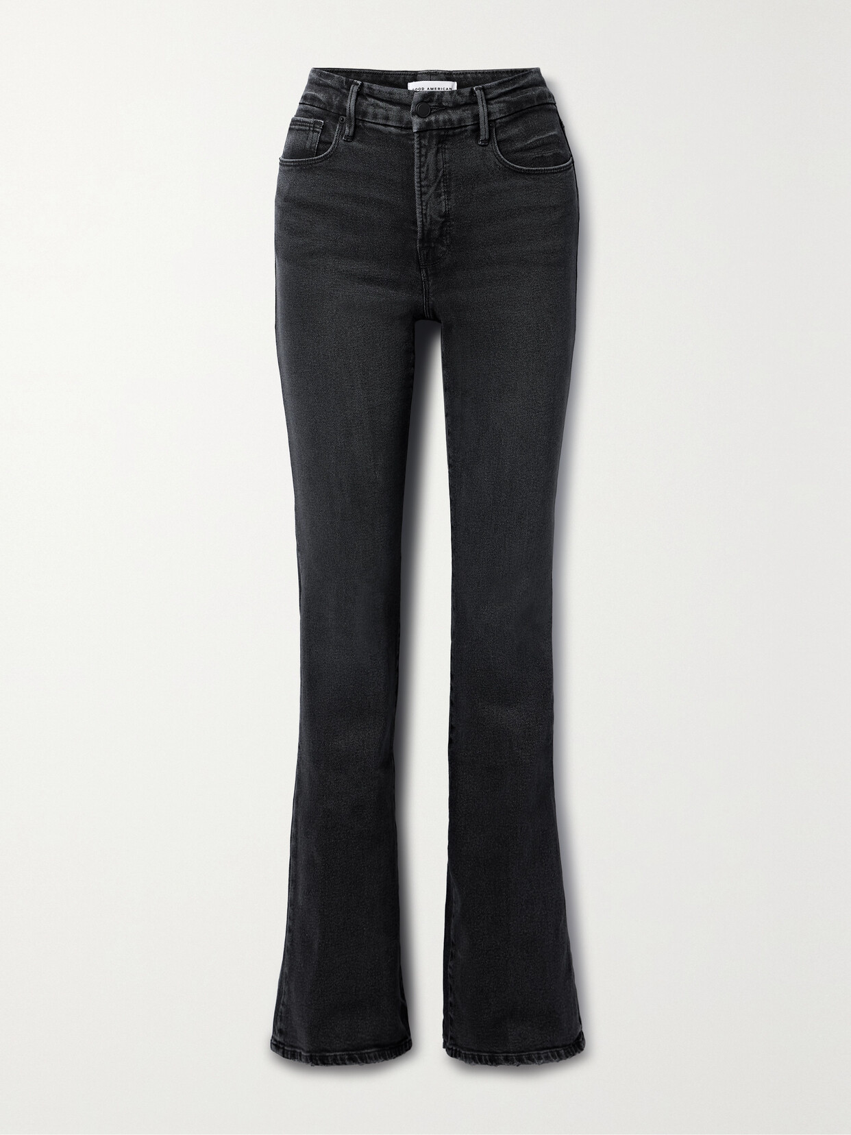 Good American Good Classic High-rise Bootcut Jeans In Black