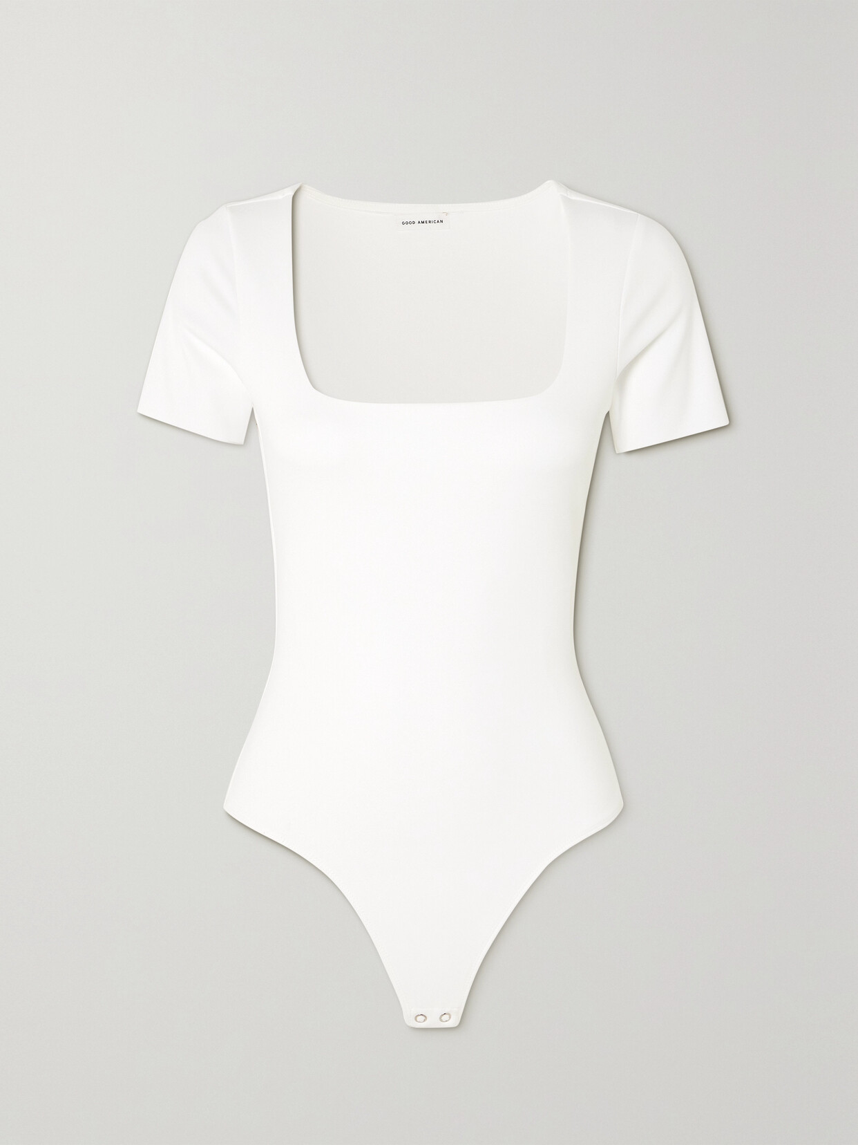 GOOD AMERICAN - Scuba Modern Stretch-jersey Thong Bodysuit - White