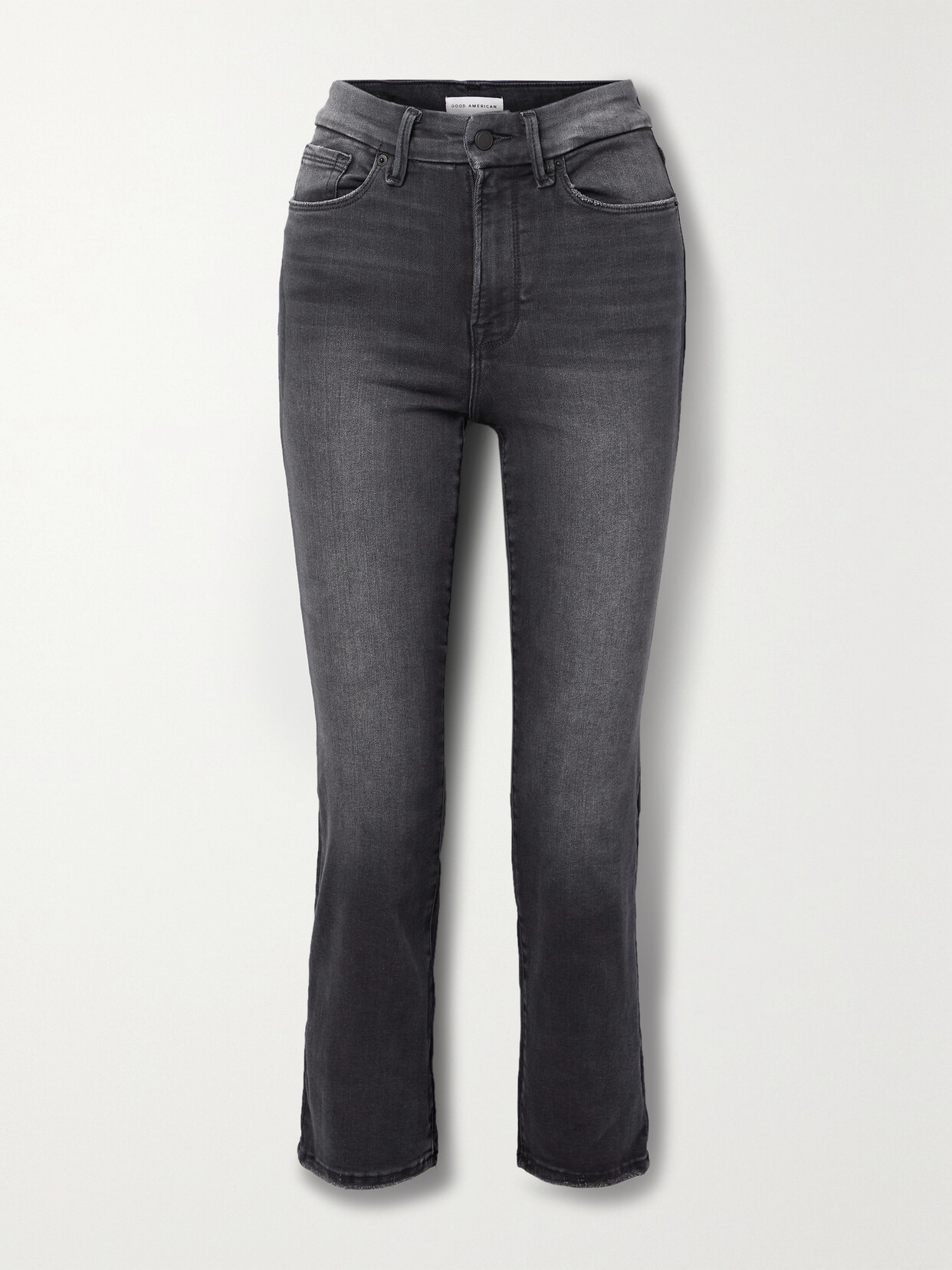 GOOD AMERICAN ALWAYS FITS GOOD LEGS HIGH-RISE STRAIGHT-LEG JEANS