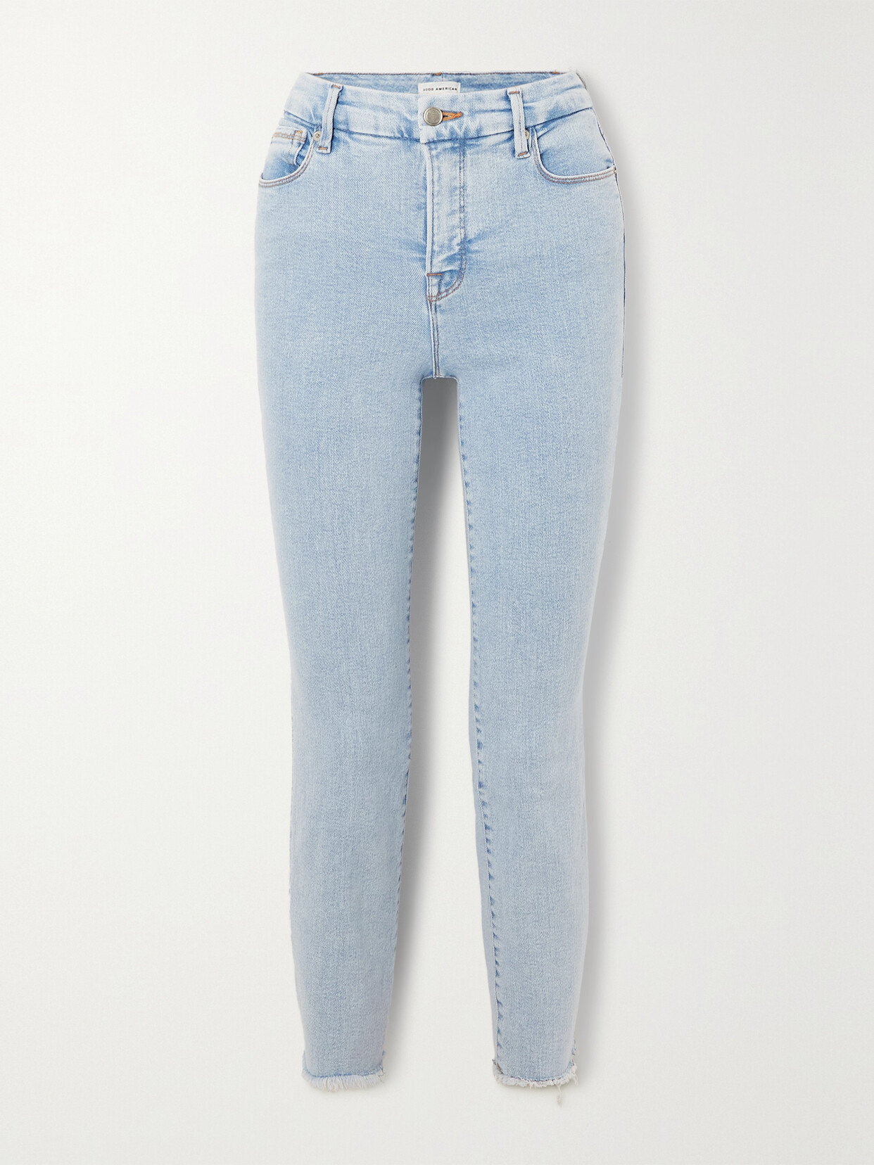 Good American Good Legs Recycled High-rise Slim-leg Jeans In Blue