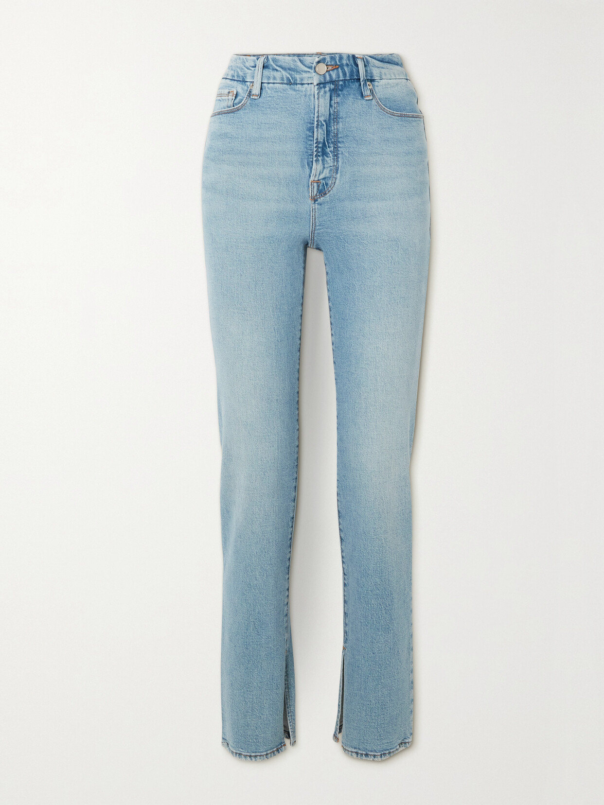 GOOD AMERICAN - Good Boy High-rise Straight-leg Jeans - Blue