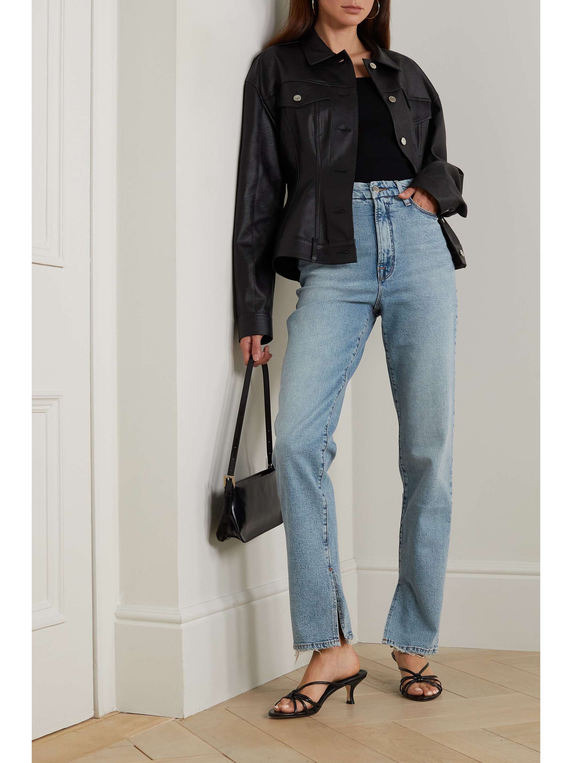 GOOD AMERICAN Good Boy high-rise straight-leg jeans | NET-A-PORTER