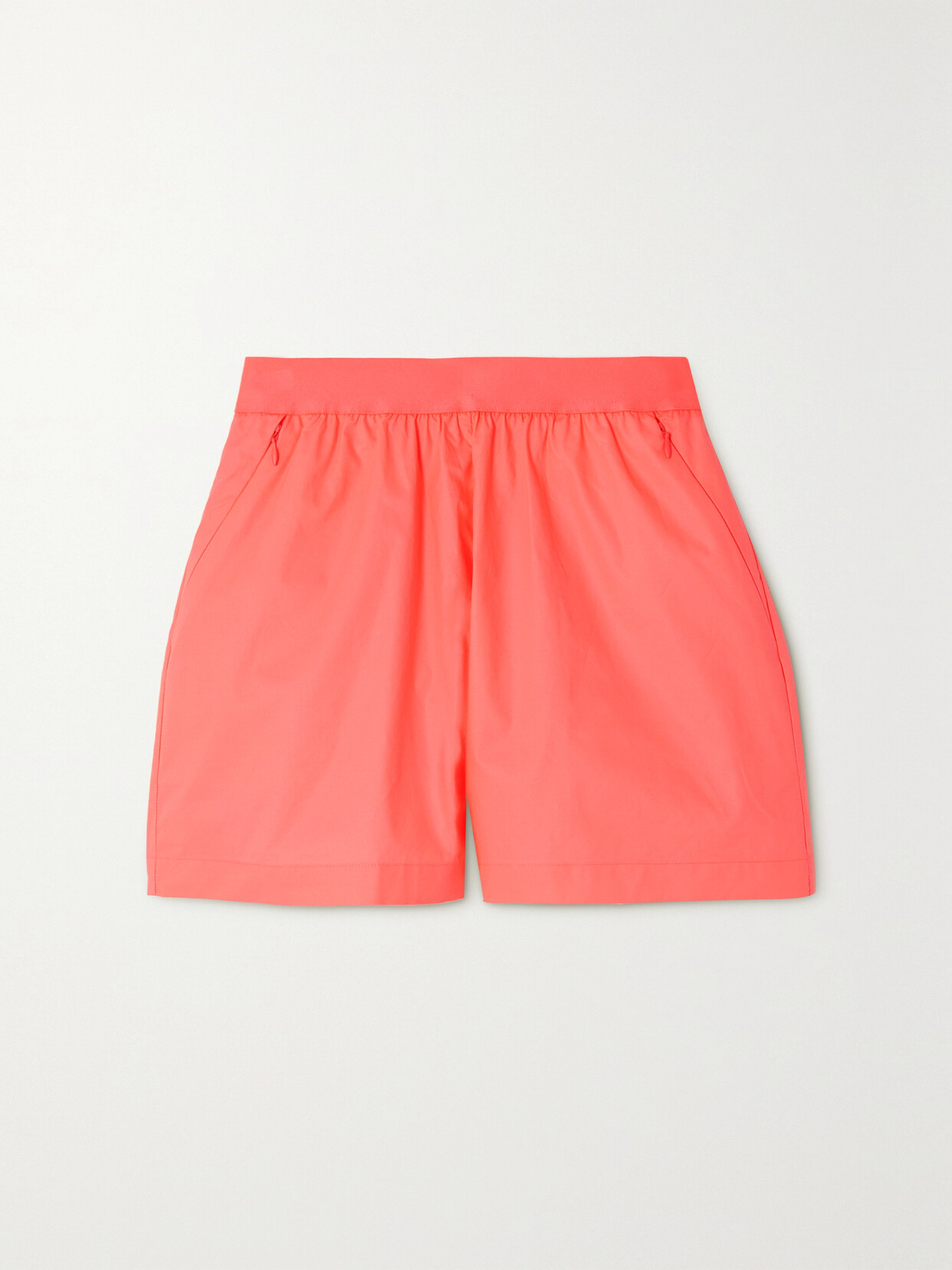 GOOD AMERICAN COATED COTTON-POPLIN SHORTS