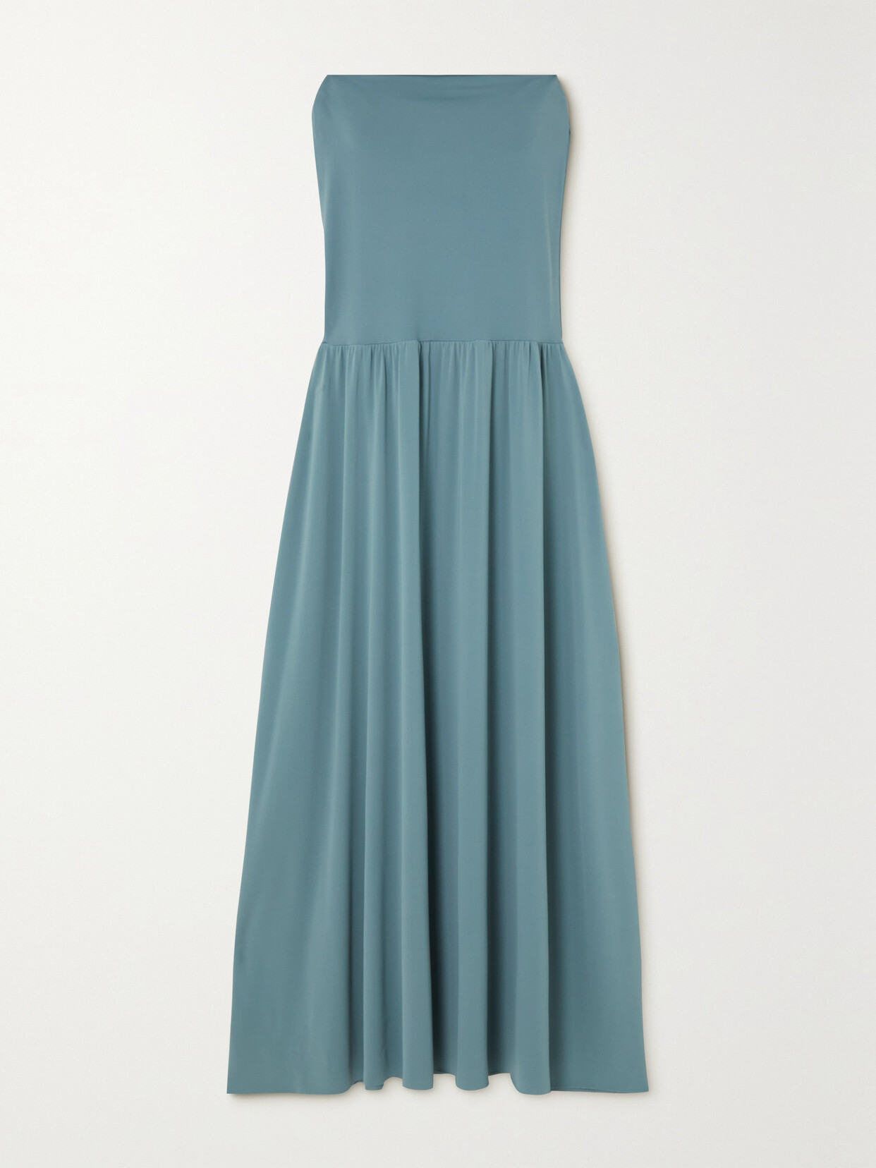 Eres Oda Strapless Stretch-jersey Maxi Dress In Blue