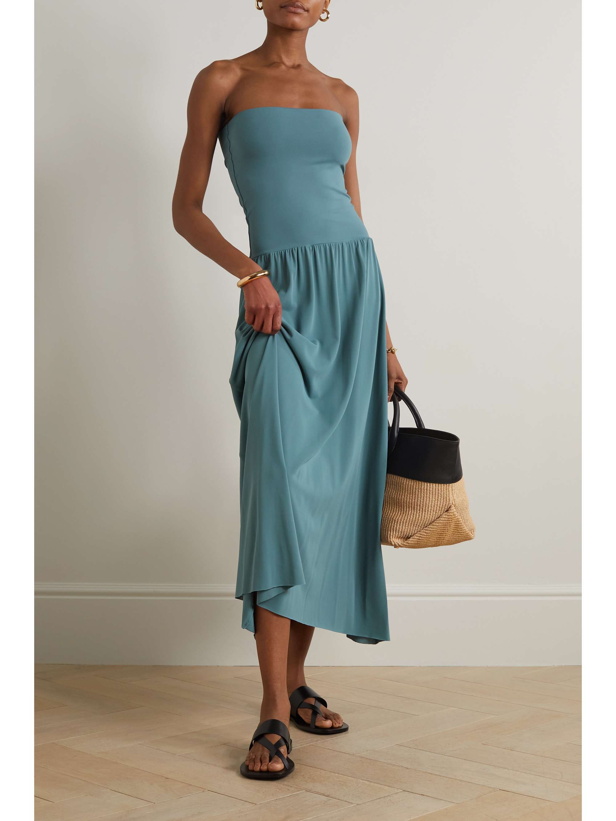 Oda strapless stretch jersey maxi dress