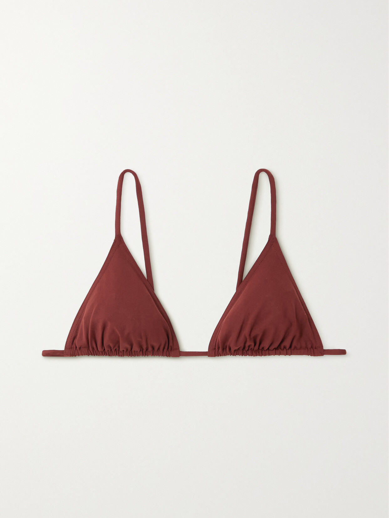 Eres Les Essentiels Mouna Triangle Bikini Top In Brown