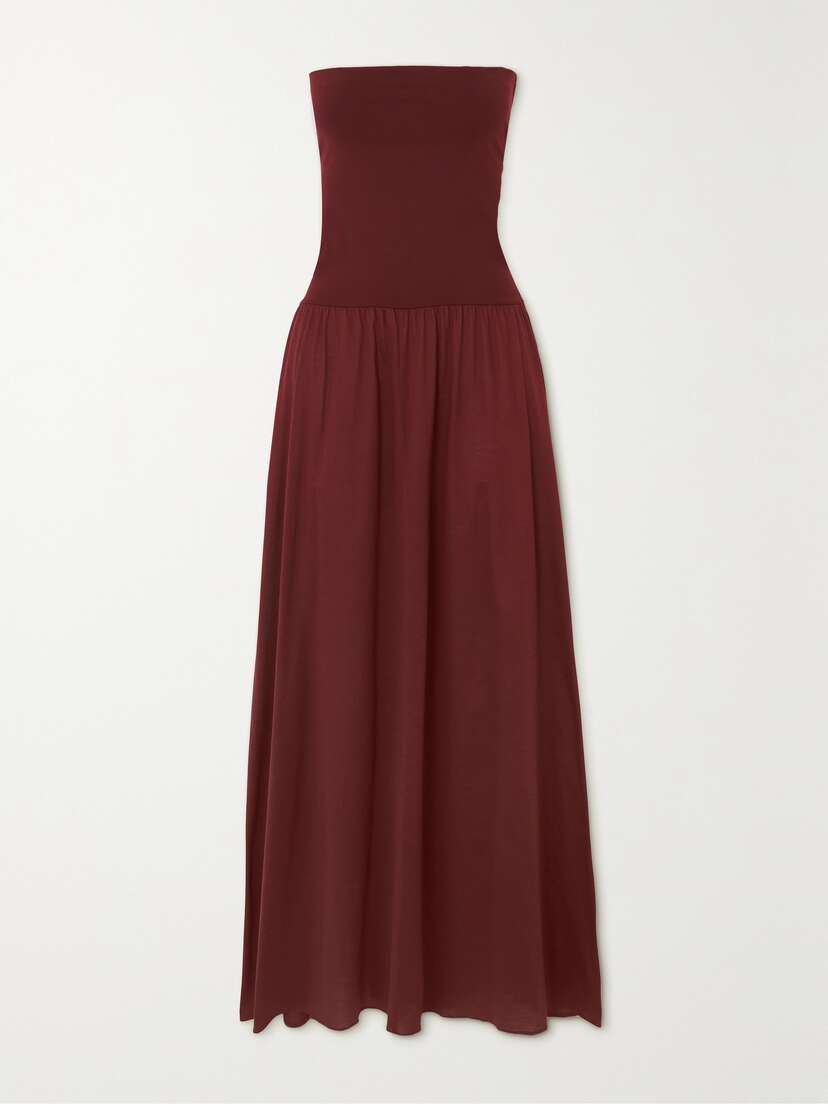 Eres Ankara Convertible Cotton And Stretch-jersey Maxi Dress