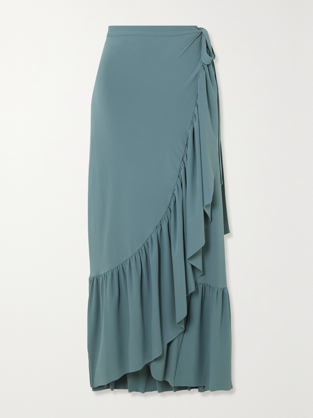 Eres Julia Ruffled Stretch-twill Pareo - Blue