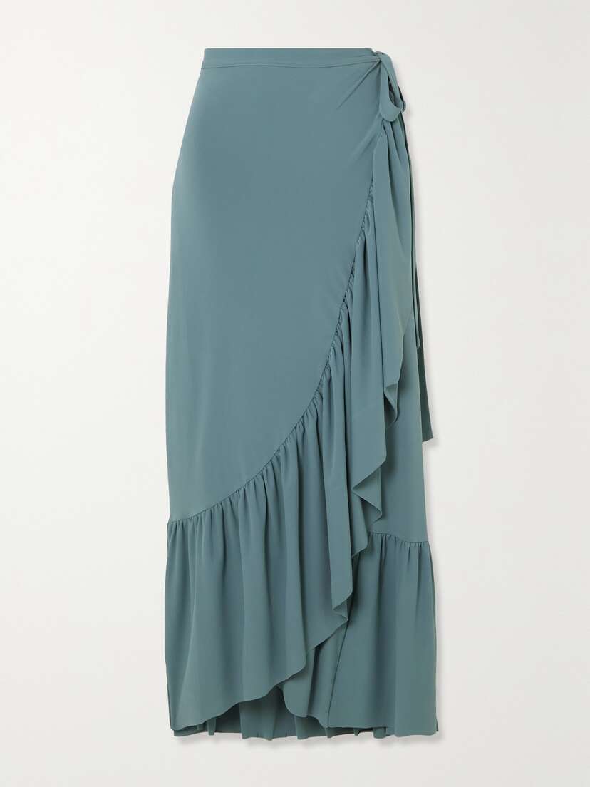 Eres Julia Ruffled Stretch-twill Pareo