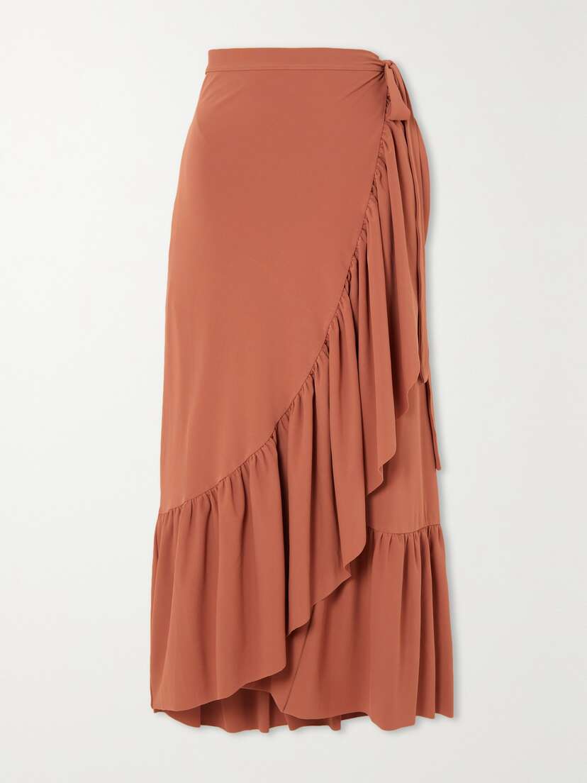 Eres Julia Ruffled Stretch-twill Pareo