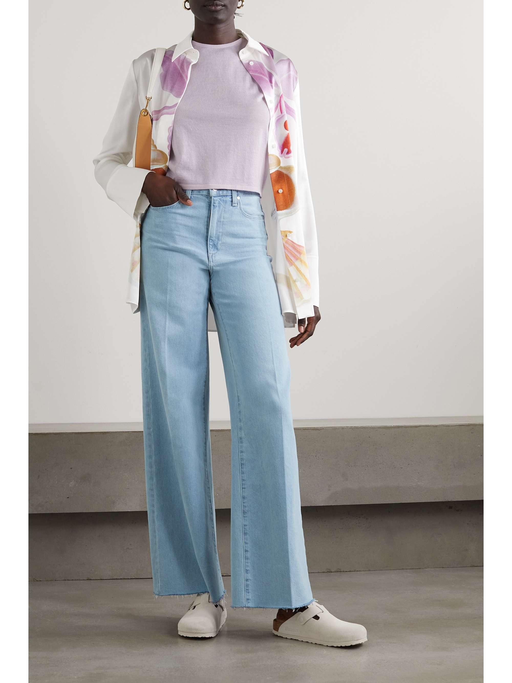 Wide leg jeans with suspenders outlet