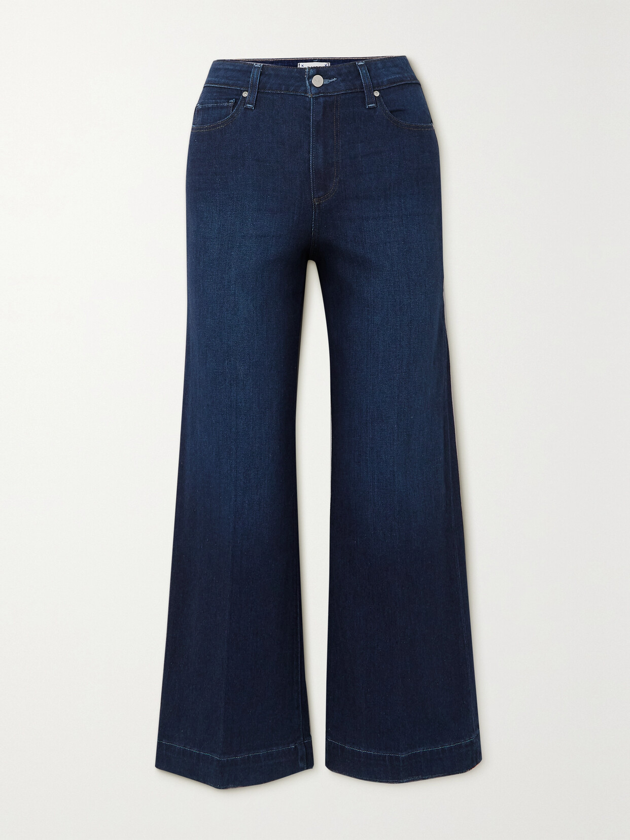 PAIGE - Anessa Cropped High-rise Flared Jeans - Blue