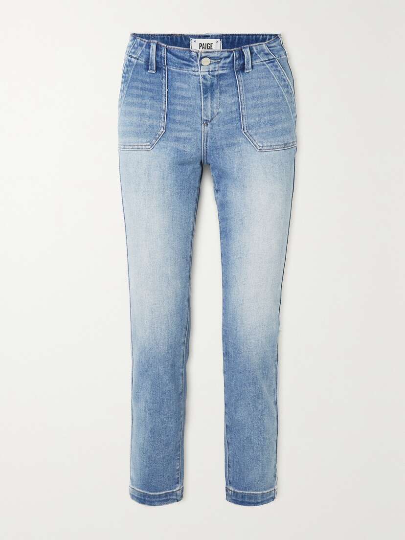 PAIGE Mayslie Cropped Mid-rise Straight-leg Jeans
