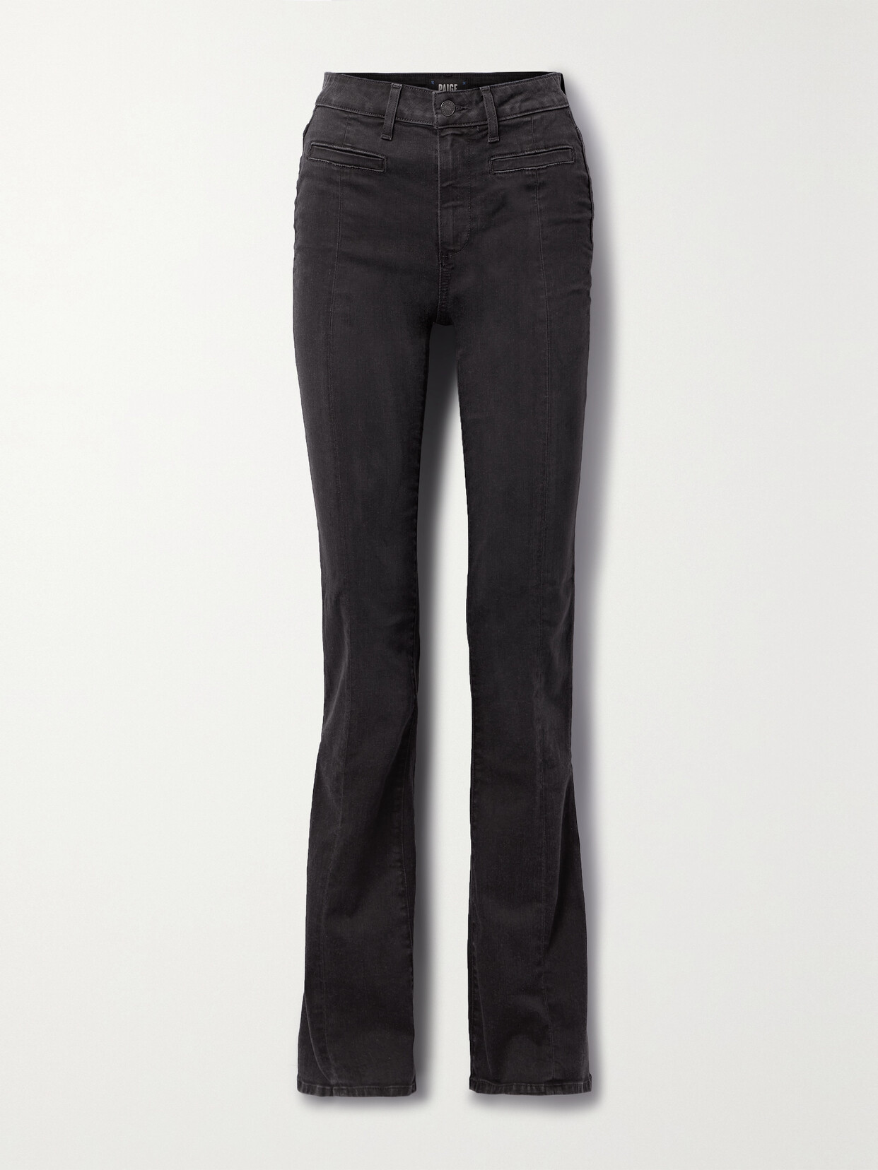 PAIGE - Laurel Canyon High-rise Bootcut Jeans - Black