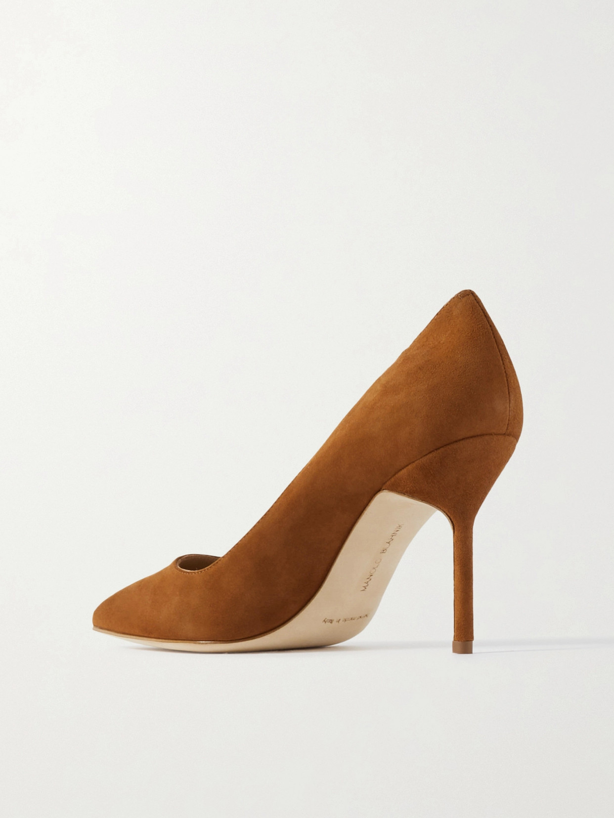 Manolo Blahnik Bb 90 Suede Pumps In Brown