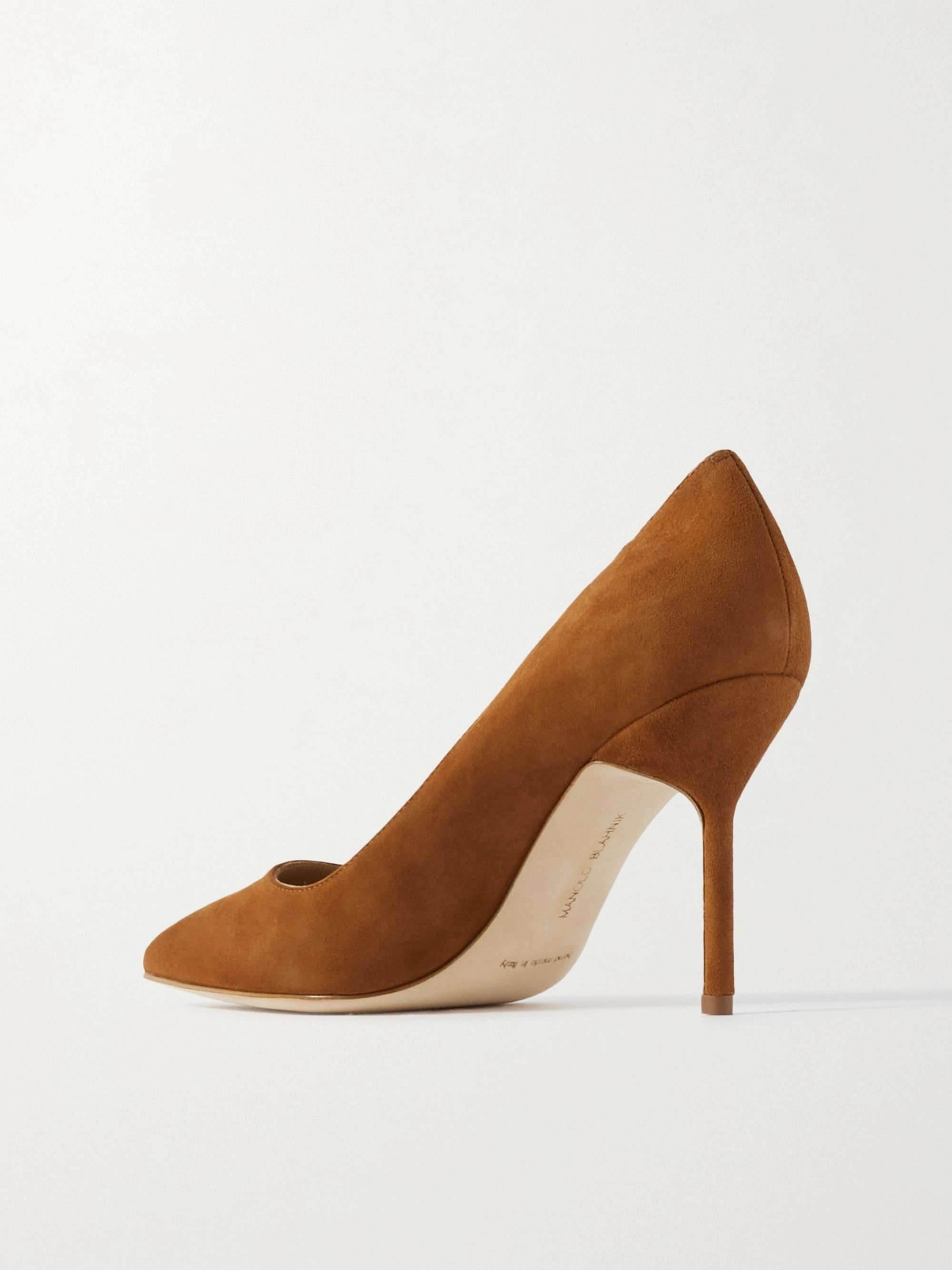 MANOLO BLAHNIK BB 90 suede pumps