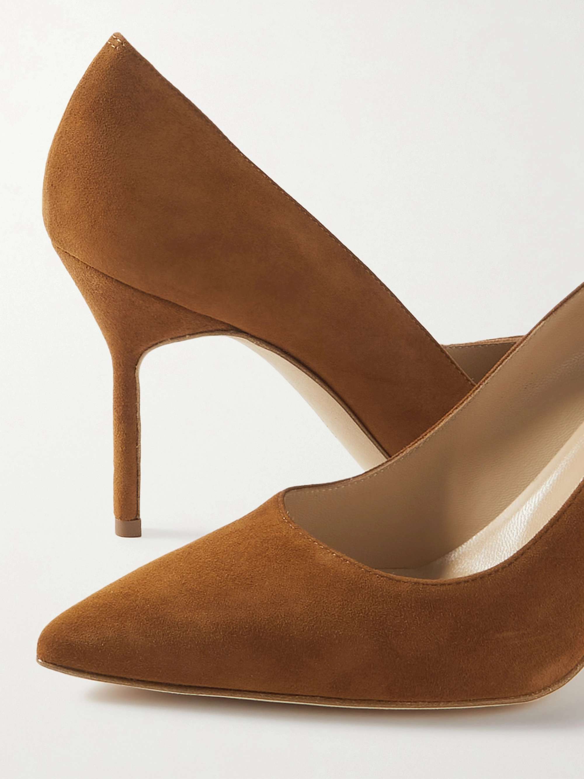 MANOLO BLAHNIK BB 90 suede pumps | NET-A-PORTER