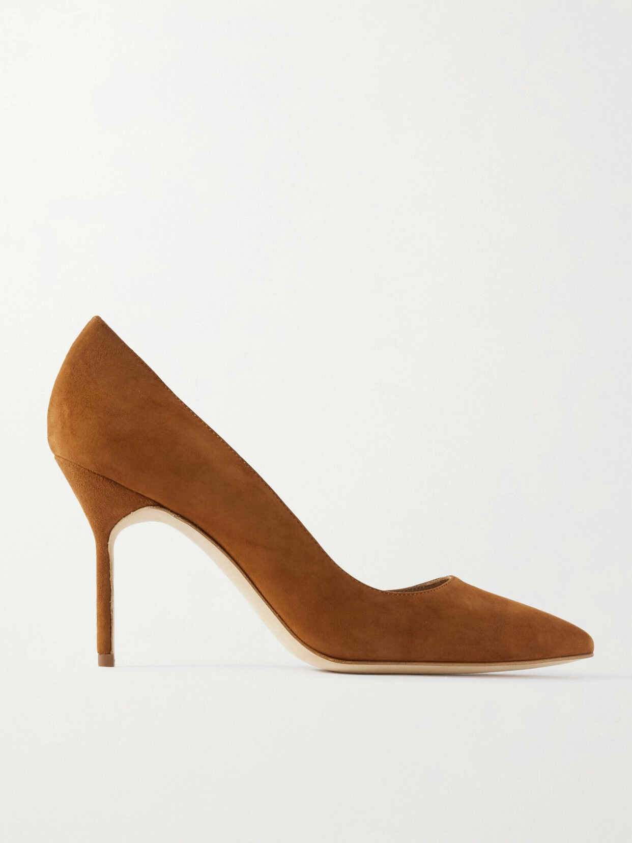 Manolo Blahnik Bb 90 Suede Pumps In Brown