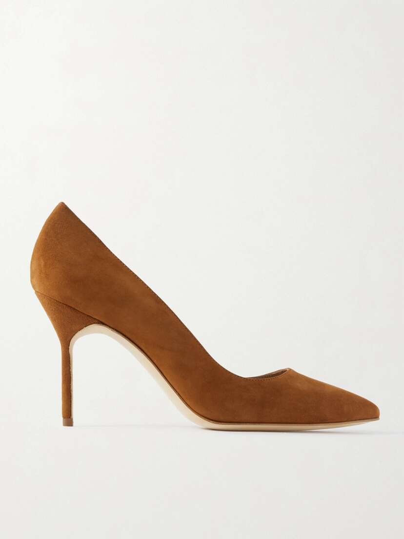 Manolo Blahnik Bb 90 Suede Pumps