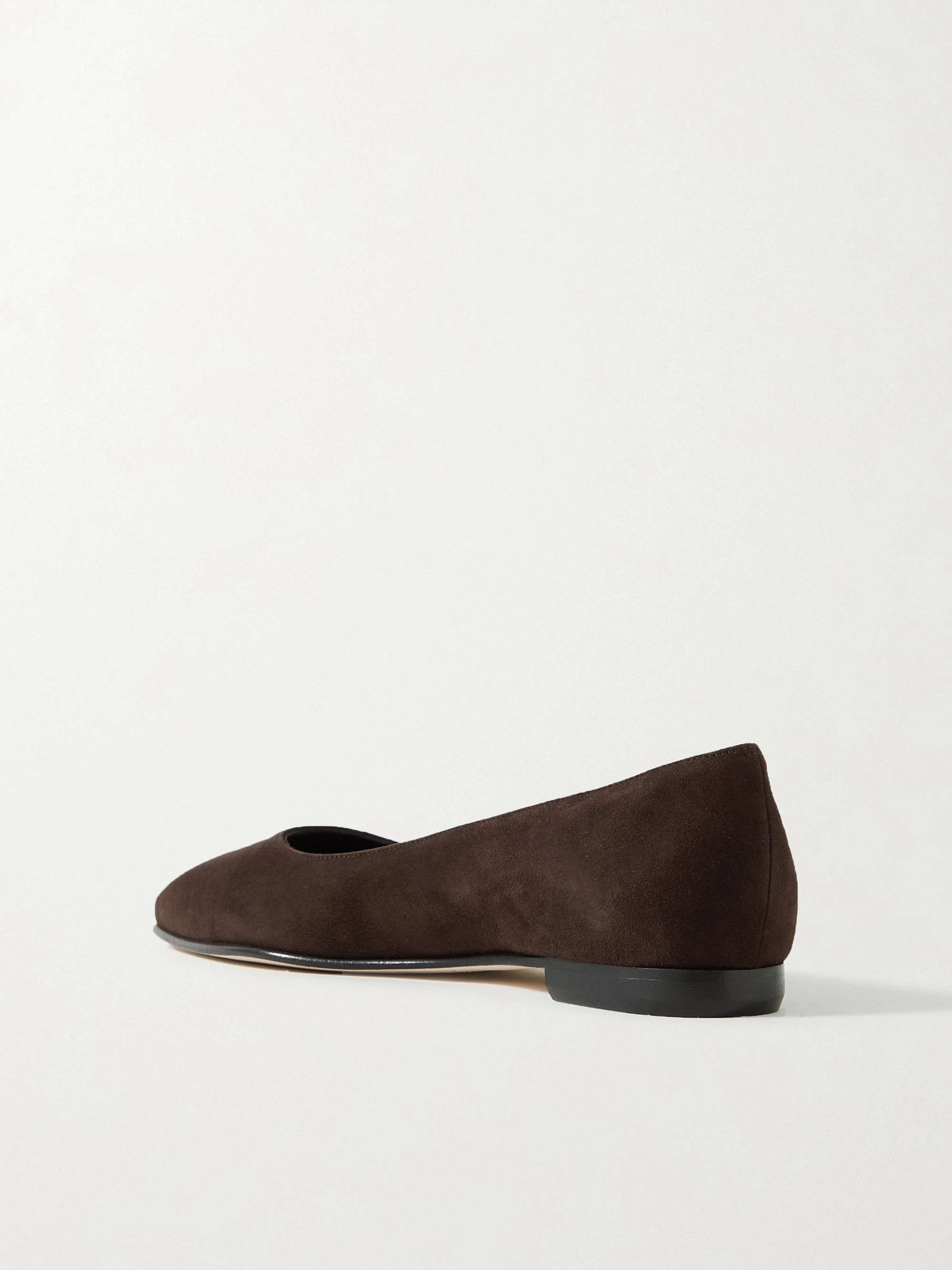 MANOLO BLAHNIK Gelista suede ballet flats