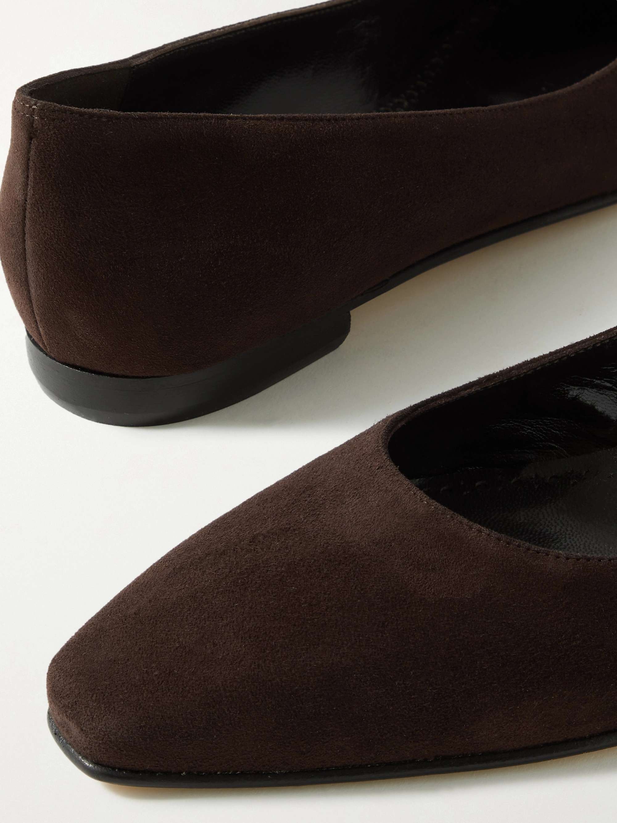 MANOLO BLAHNIK Gelista suede ballet flats