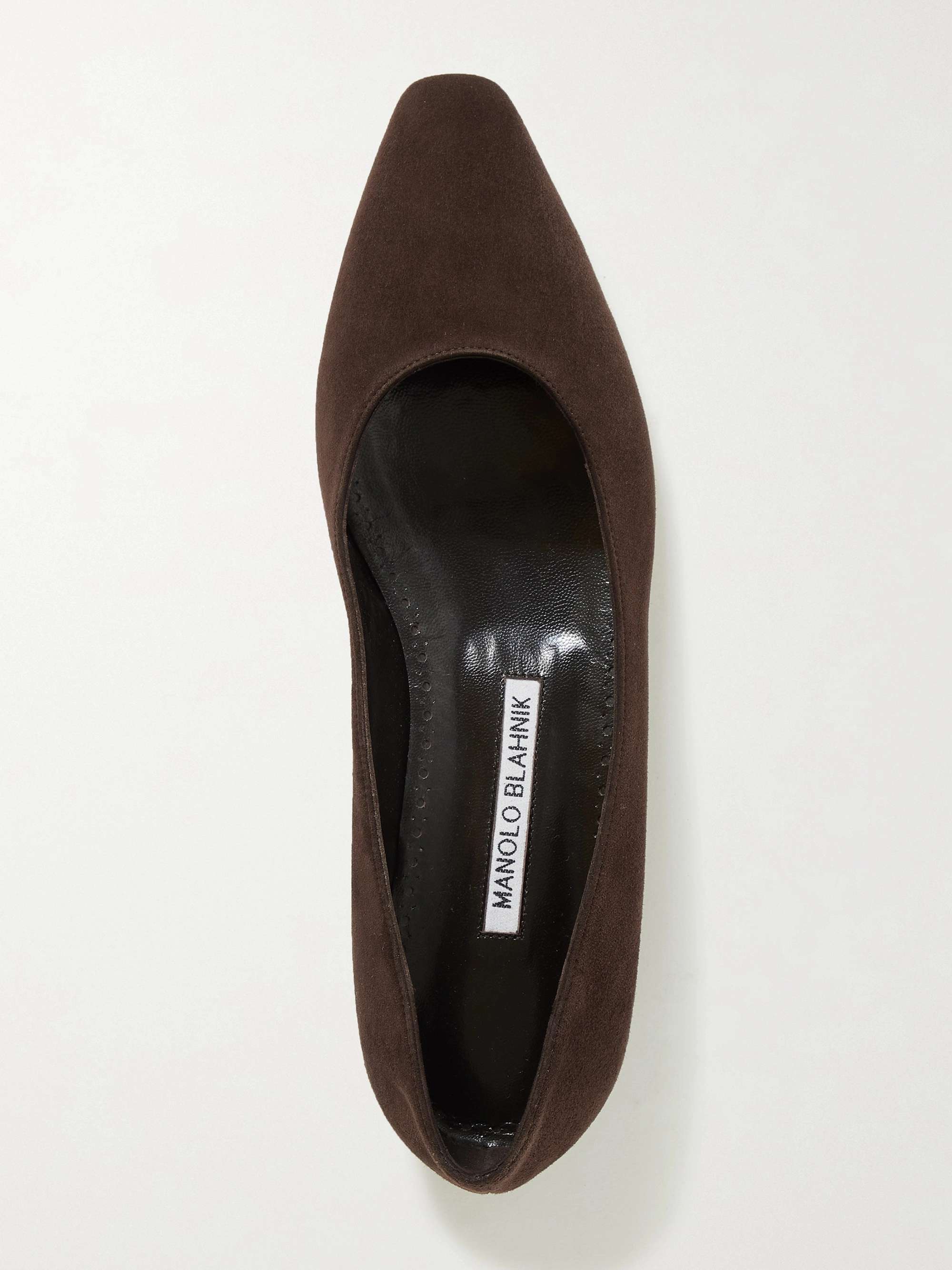 MANOLO BLAHNIK Gelista suede ballet flats
