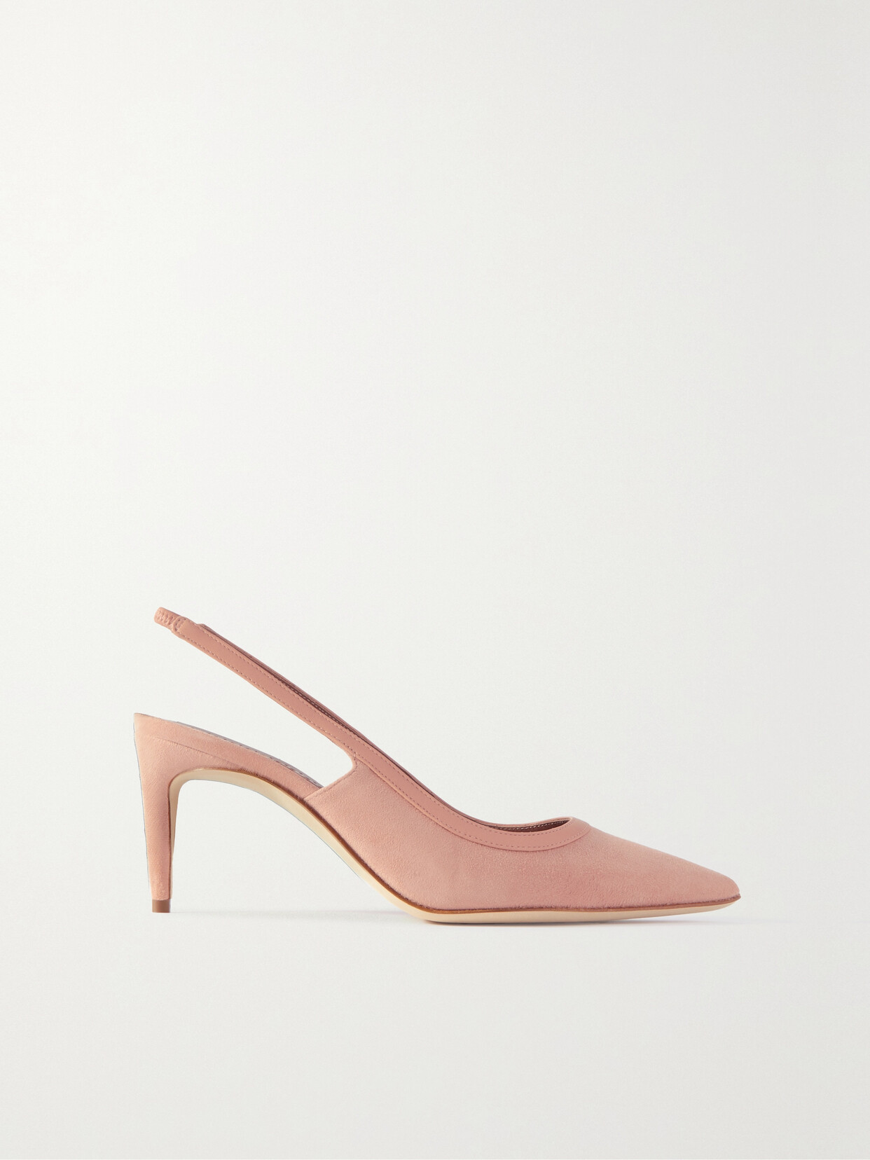 Manolo Blahnik Alassa 70 Leather-trimmed Suede Pumps