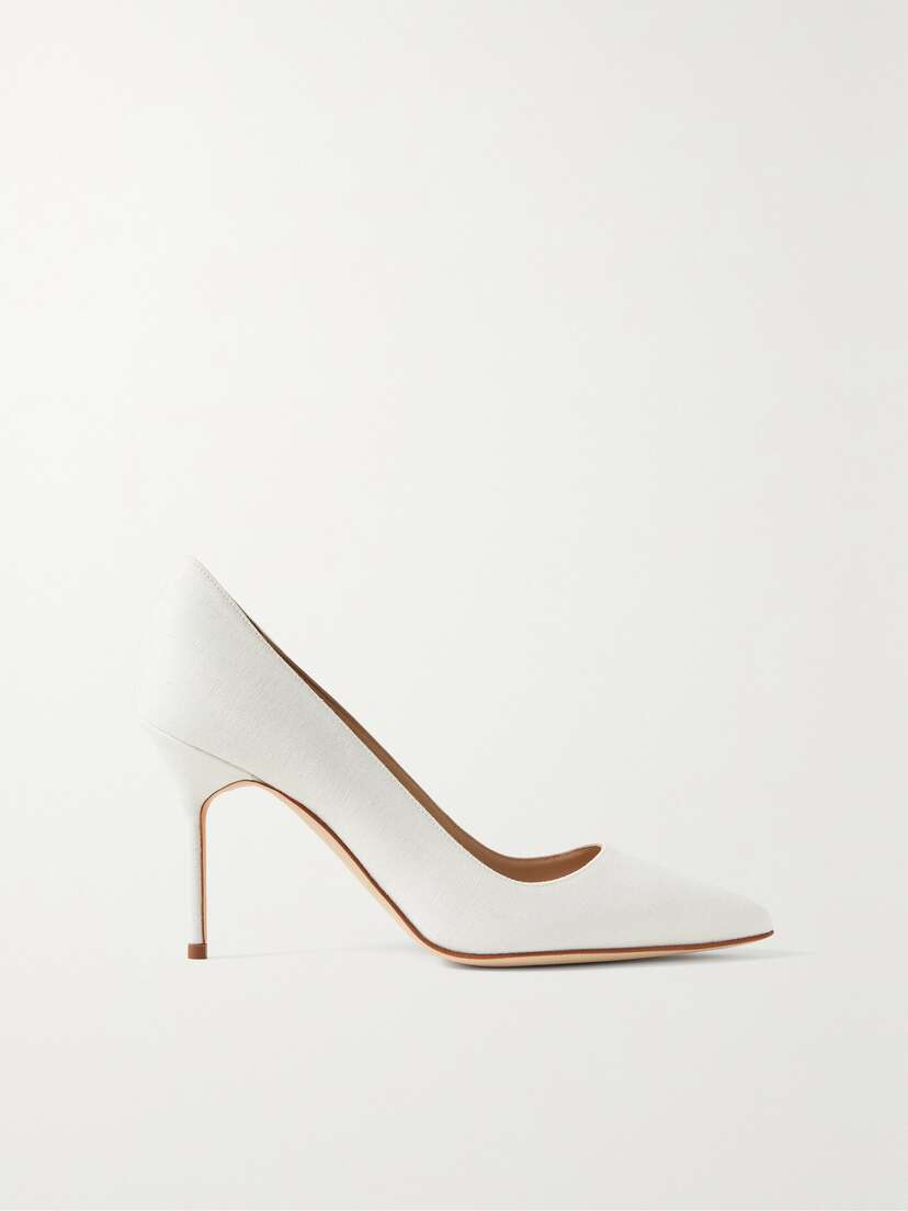 Manolo Blahnik Bb 90 Linen Pumps