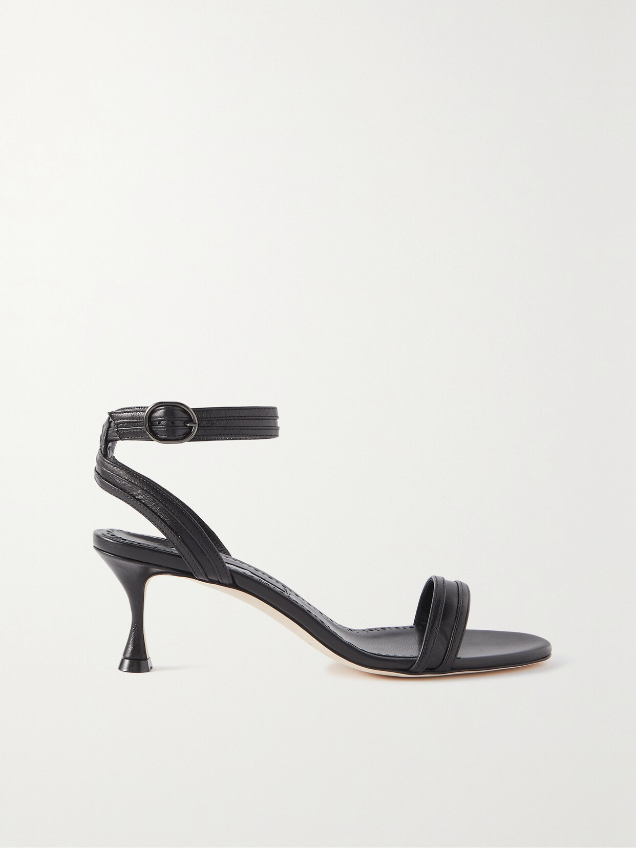 Manolo Blahnik Chongasa 50 Leather Sandals - Black