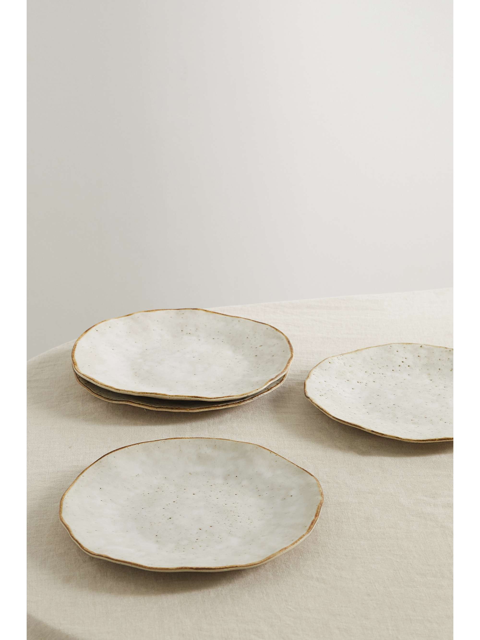 SOHO HOME Emden set of four 28cm glazed stoneware dinner plates | NET-A-PORTER