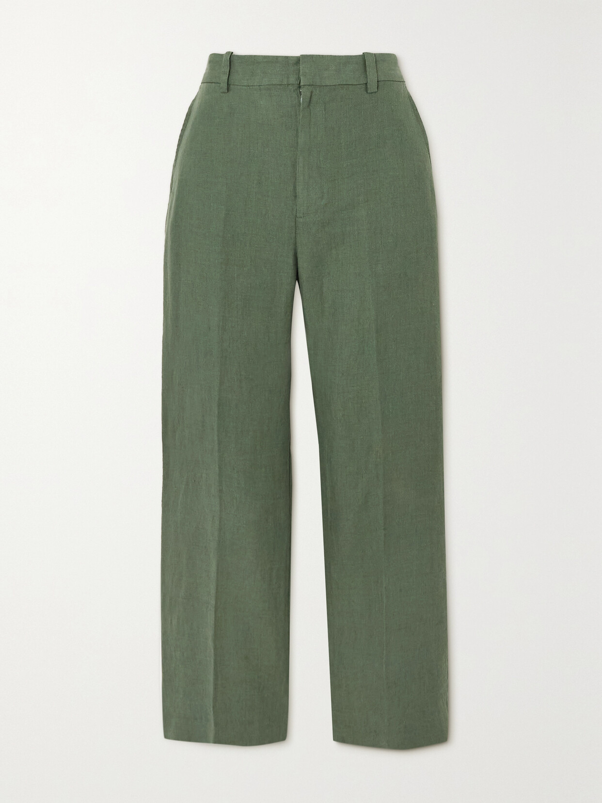 Polo Ralph Lauren - Cropped Linen Wide-leg Pants - Green