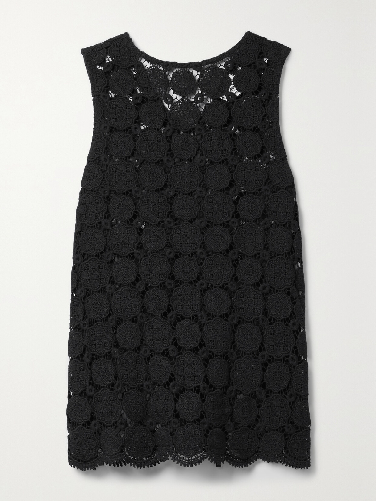 Miguelina Tula Guipure Lace Tank - Black