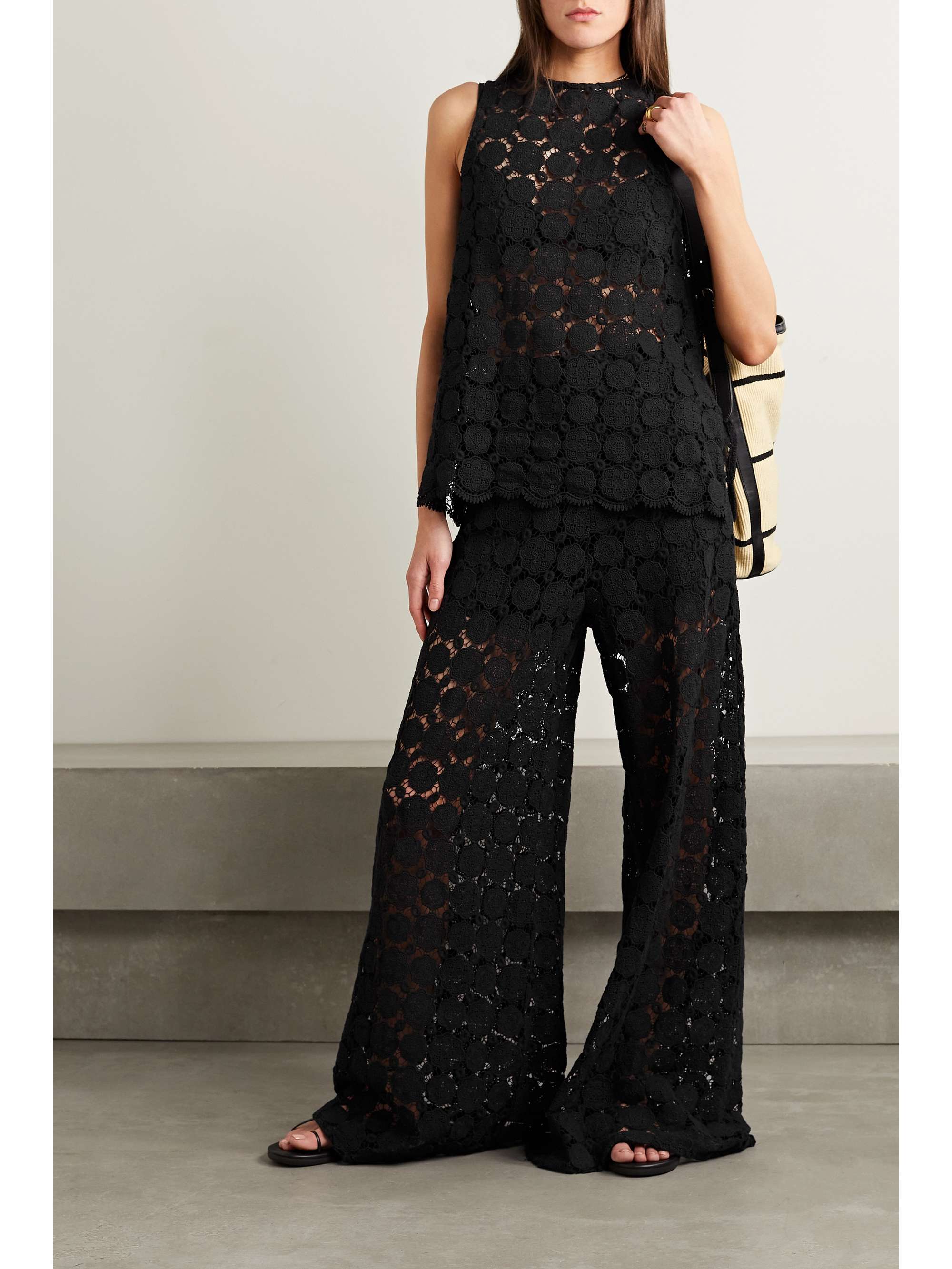 MIGUELINA Tula guipure lace tank