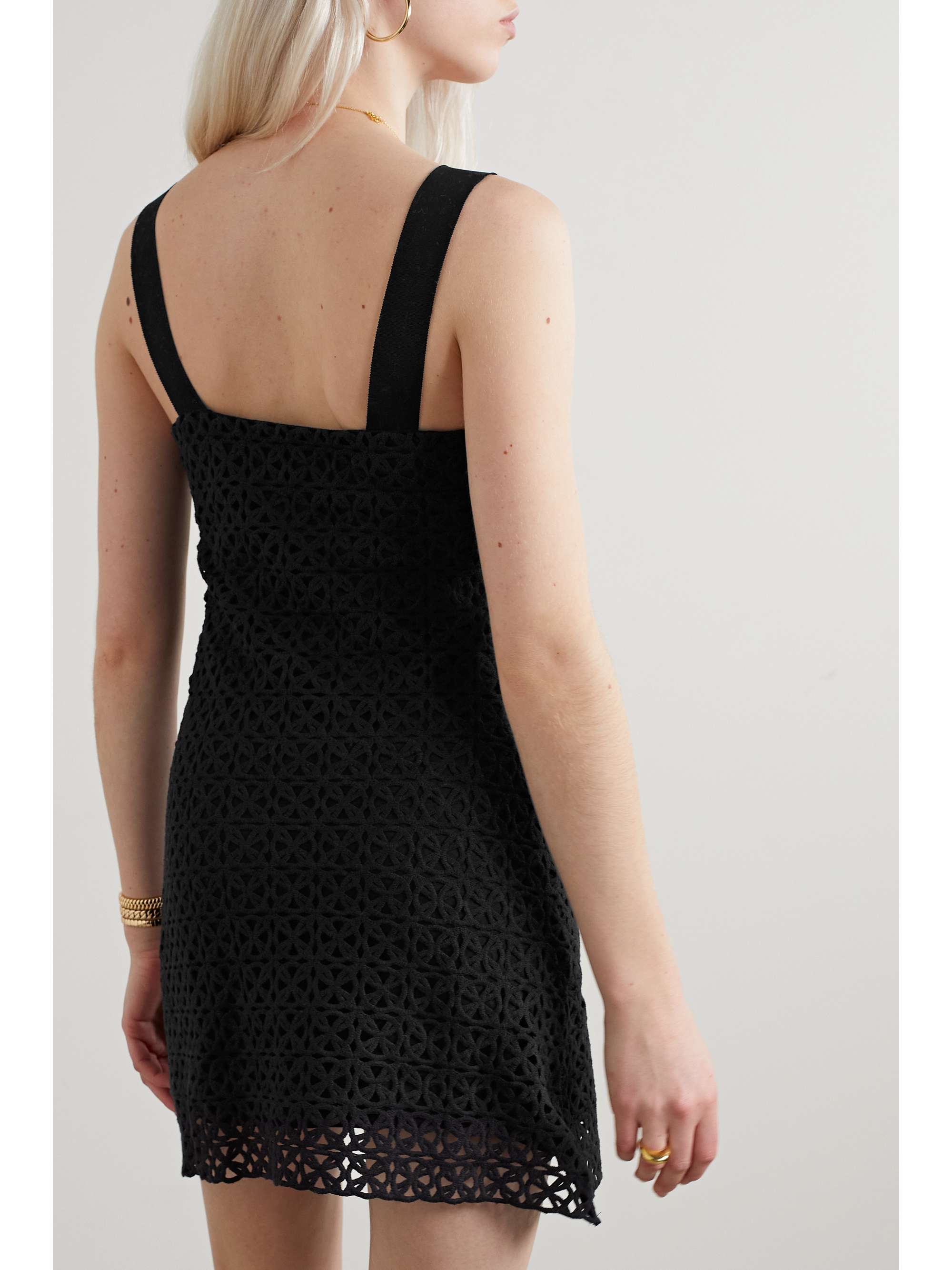 MIGUELINA Kira crocheted cotton mini dress