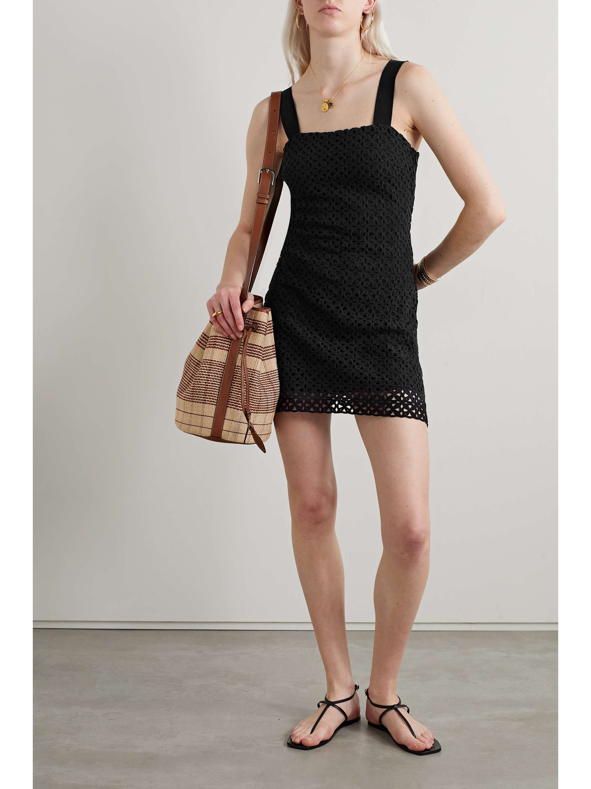 MIGUELINA Kira crocheted cotton mini dress